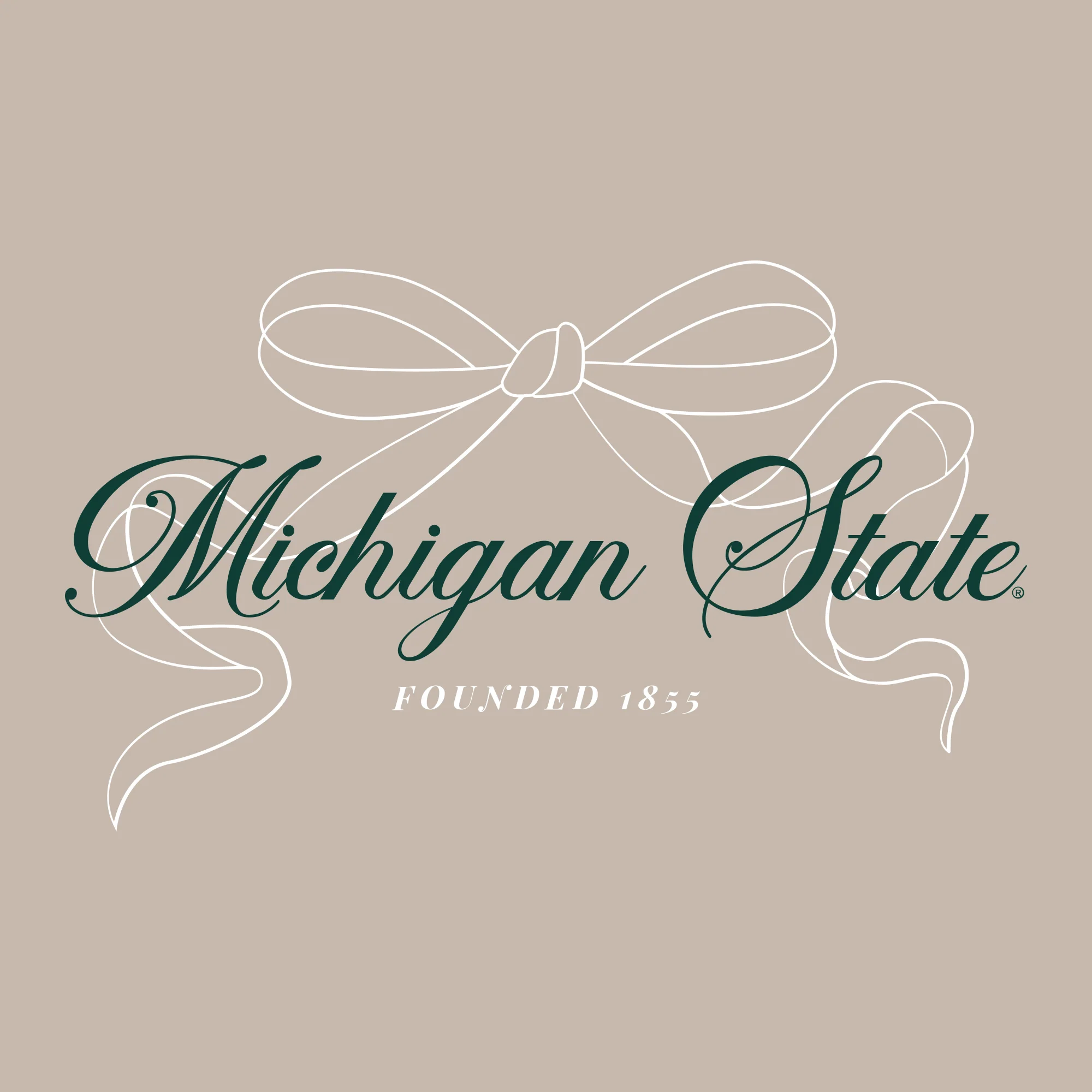 MSU Delicate Bow Crewneck Sweatshirt - Sand - Image 2
