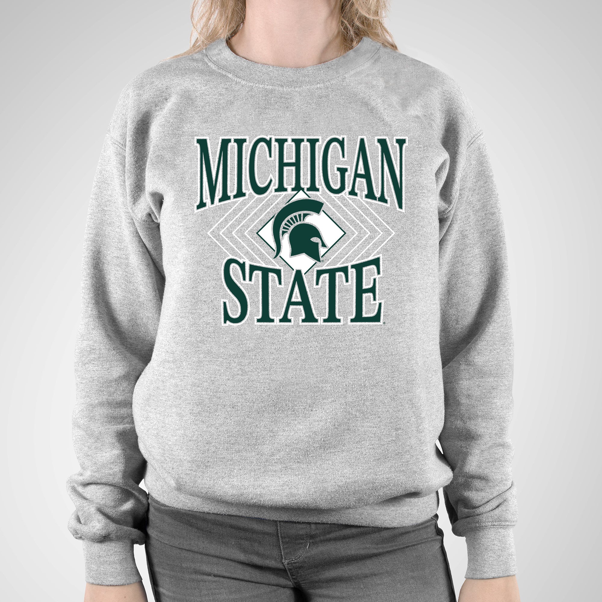 MSU Diamond Victory JA BTB Fleece Crewneck - Oxford - Image 4