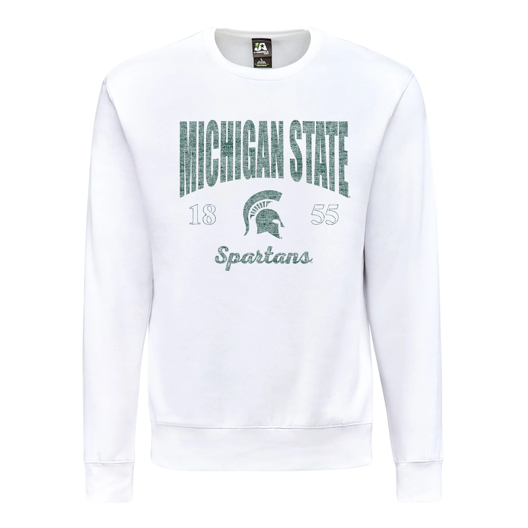 MSU Giving Noise JA BTB Fleece Crewneck - White