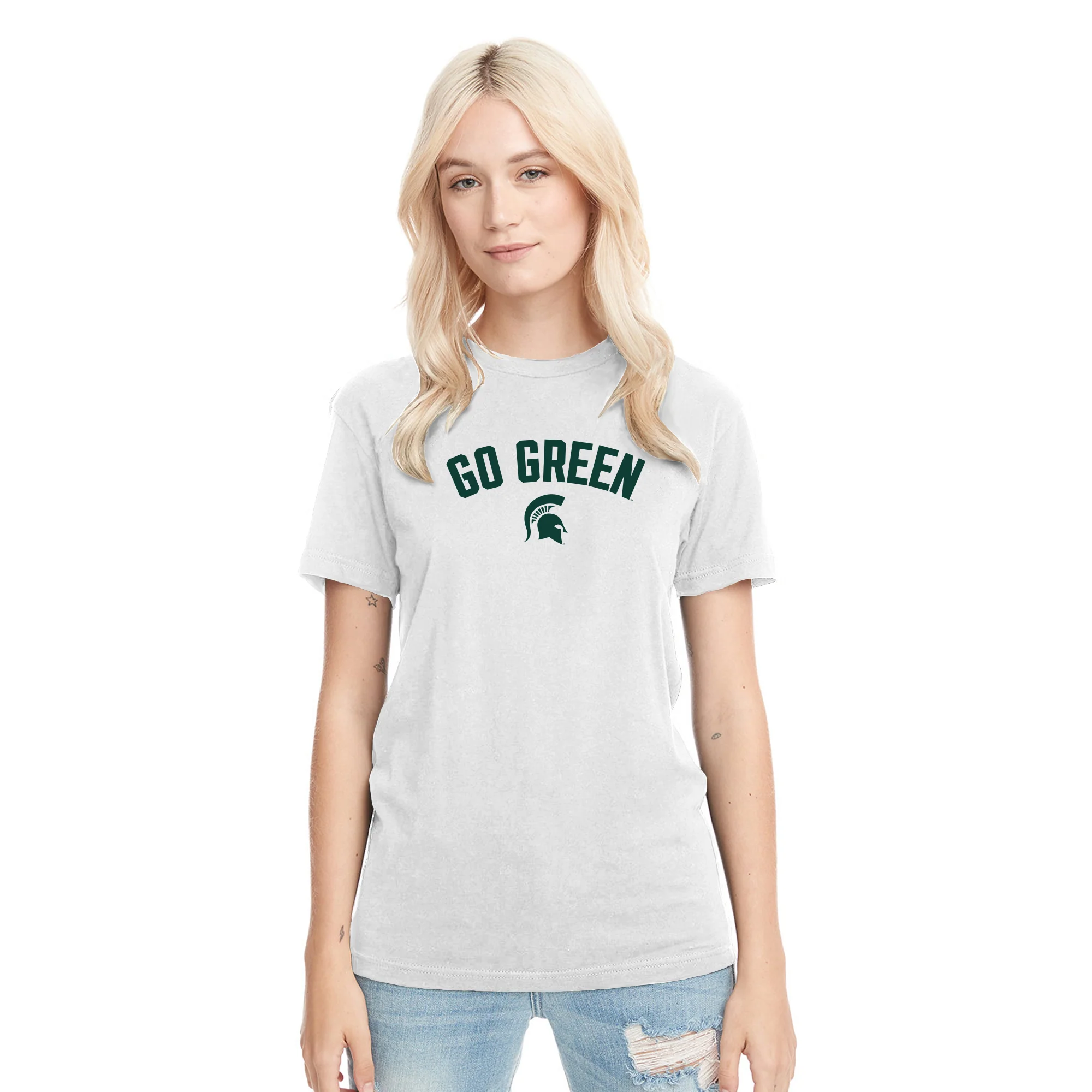 MSU Go Green Arc NLA Triblend T-Shirt - Image 5