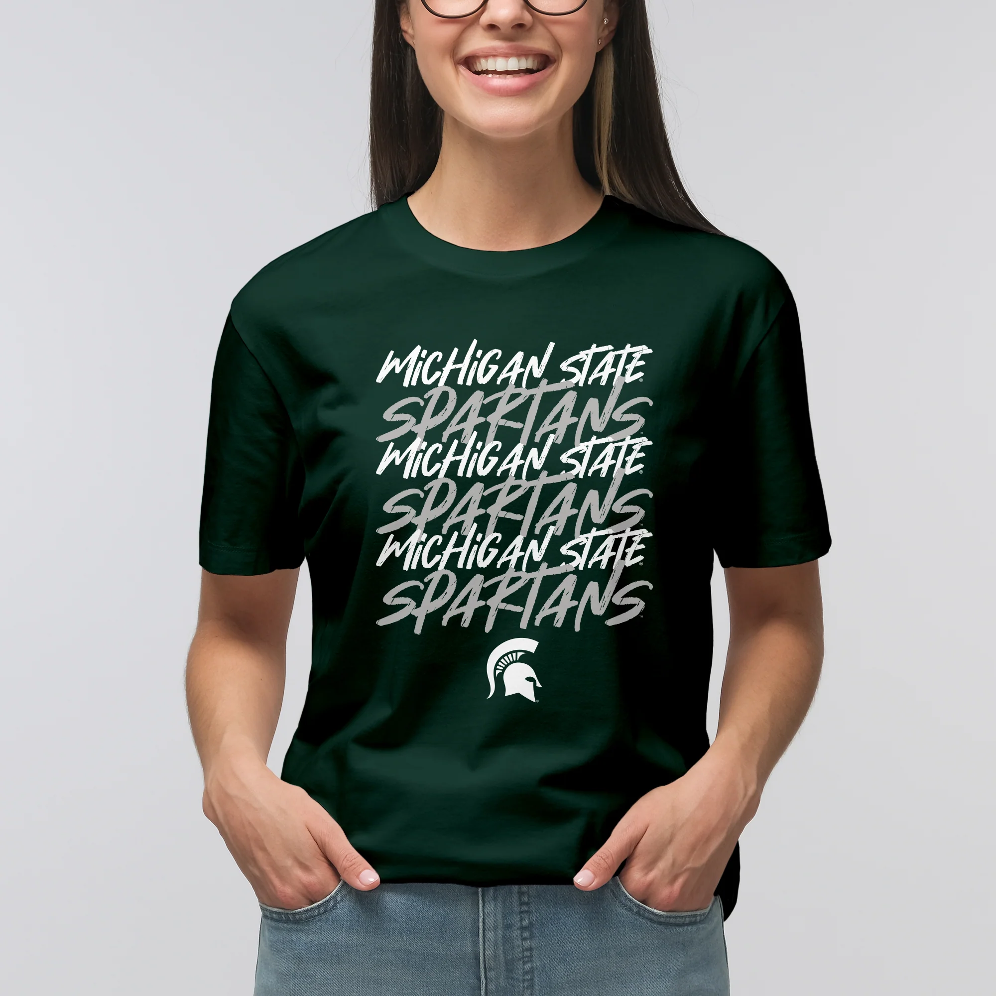 MSU Marker Repeat T-Shirt - Forest - Image 3
