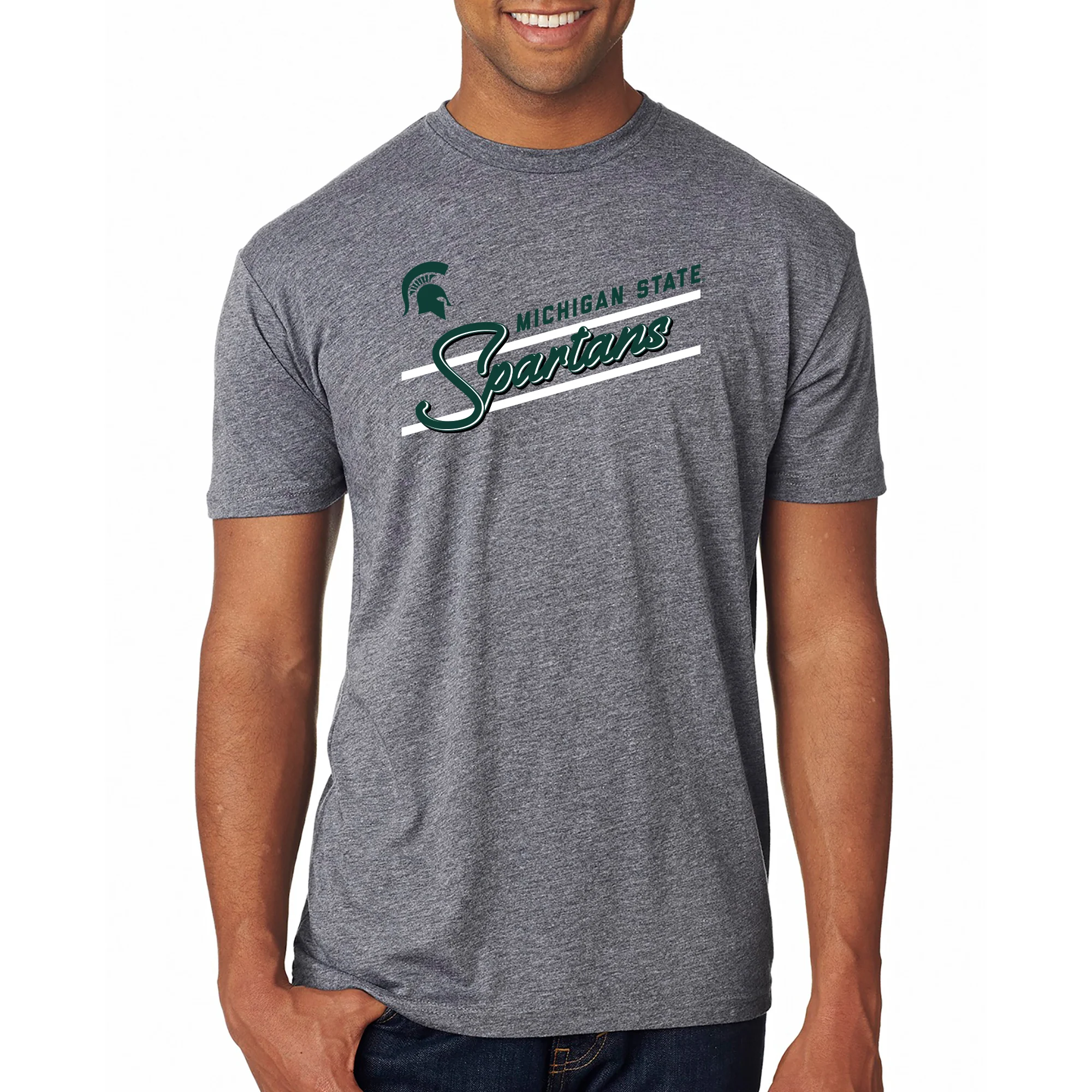 MSU Rise Above NLA Triblend T-Shirt - Premium Heather - Image 3