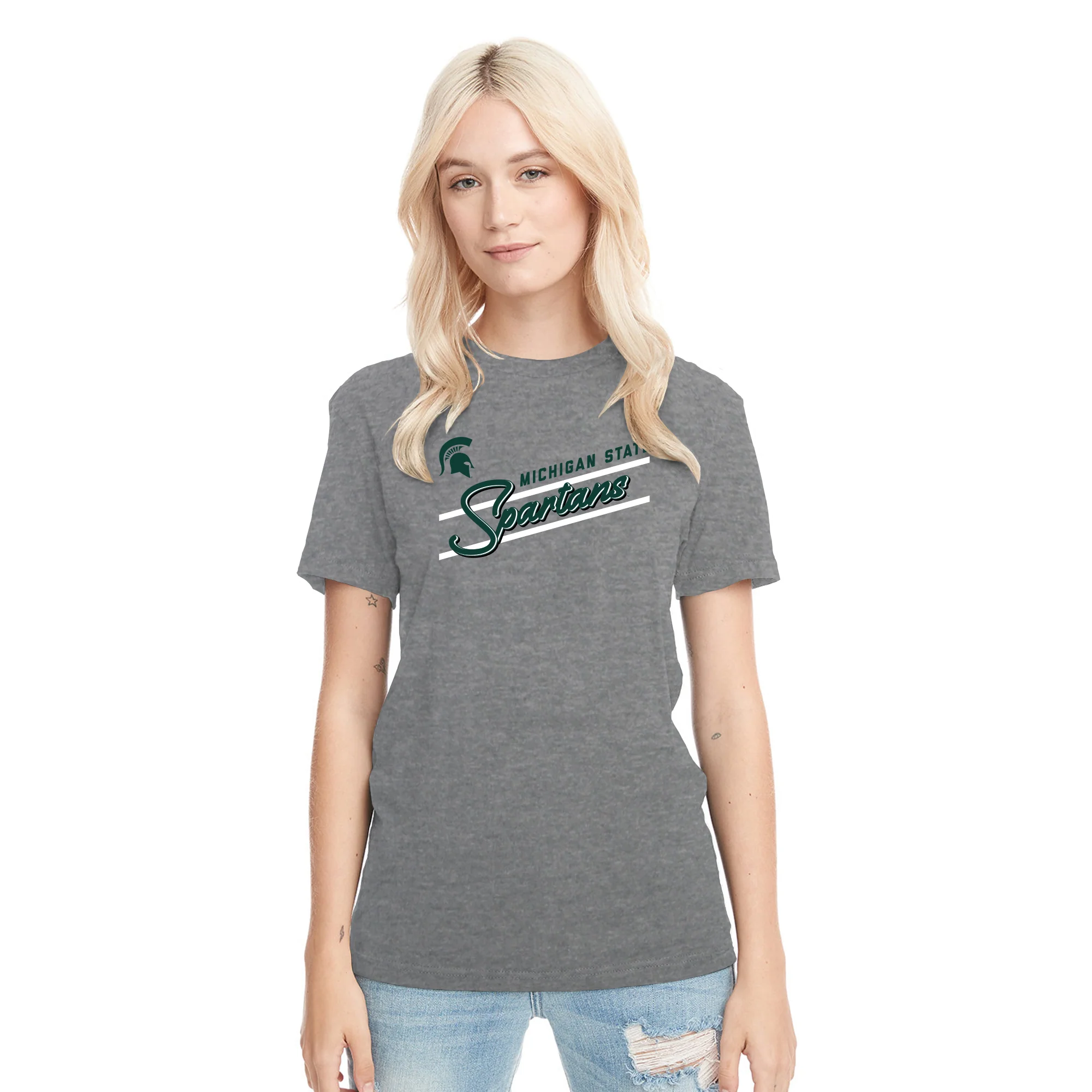 MSU Rise Above NLA Triblend T-Shirt - Premium Heather - Image 4
