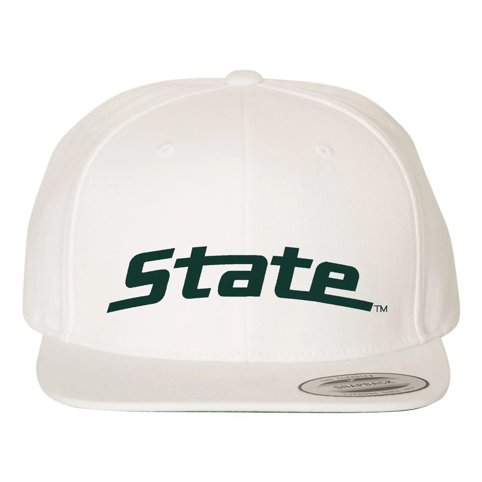 MSU Script Logo Premium Flat Bill Snapback Hat - Image 2