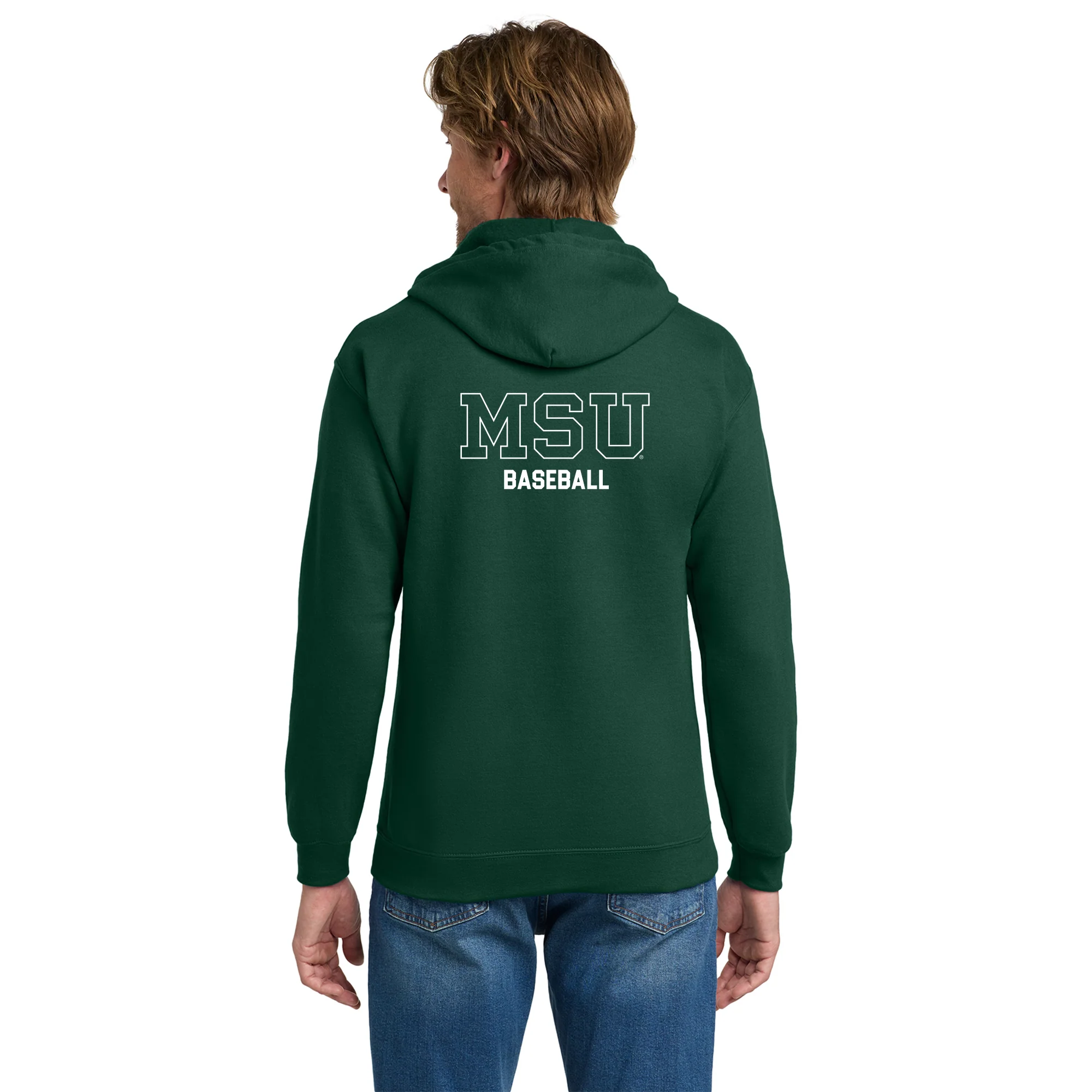 MSU Sparty Baseball Mascot Mark LC Zip Hoodie - Forest - Image 5