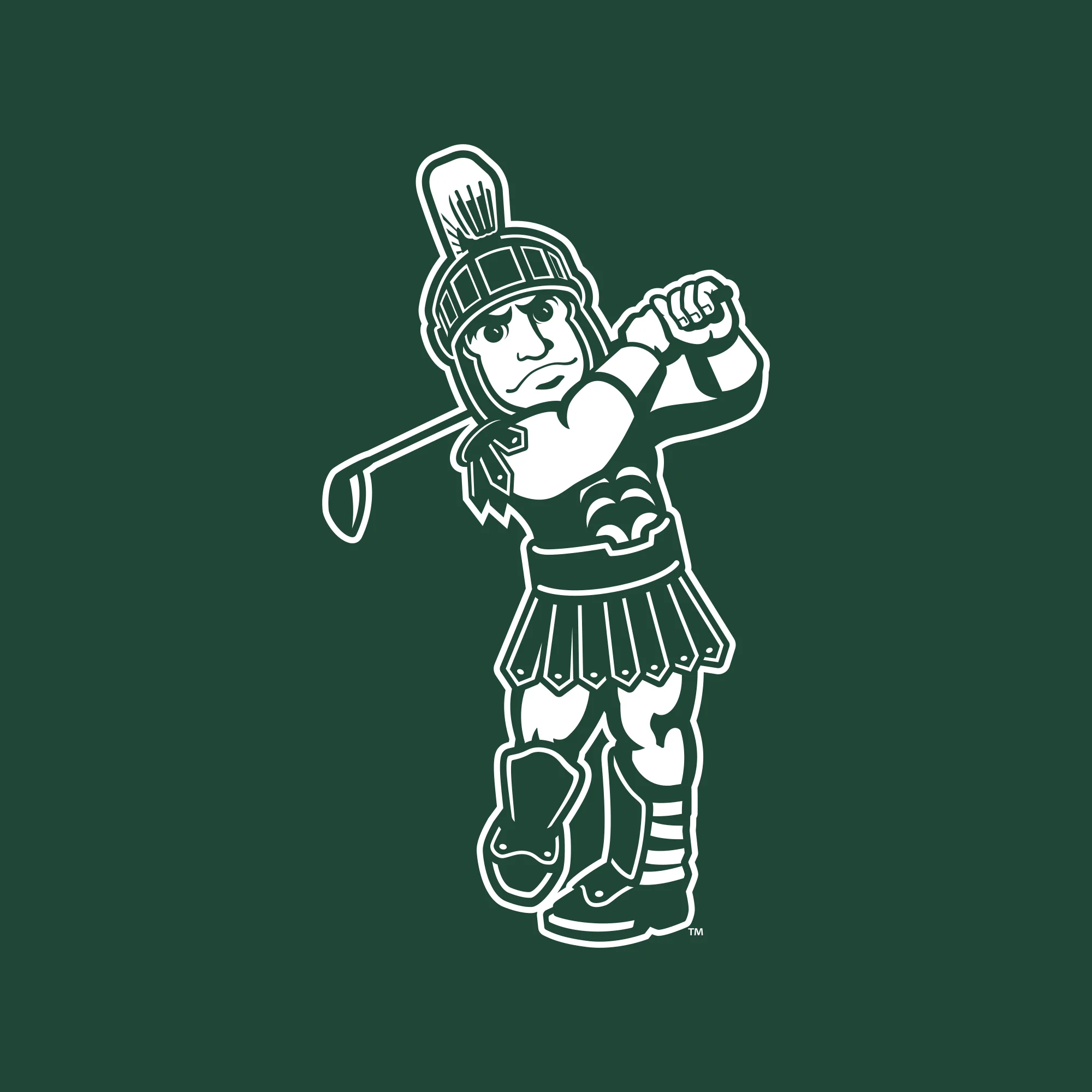 MSU Sparty Golf Mascot Mark LC Zip Hoodie - Forest - Image 2