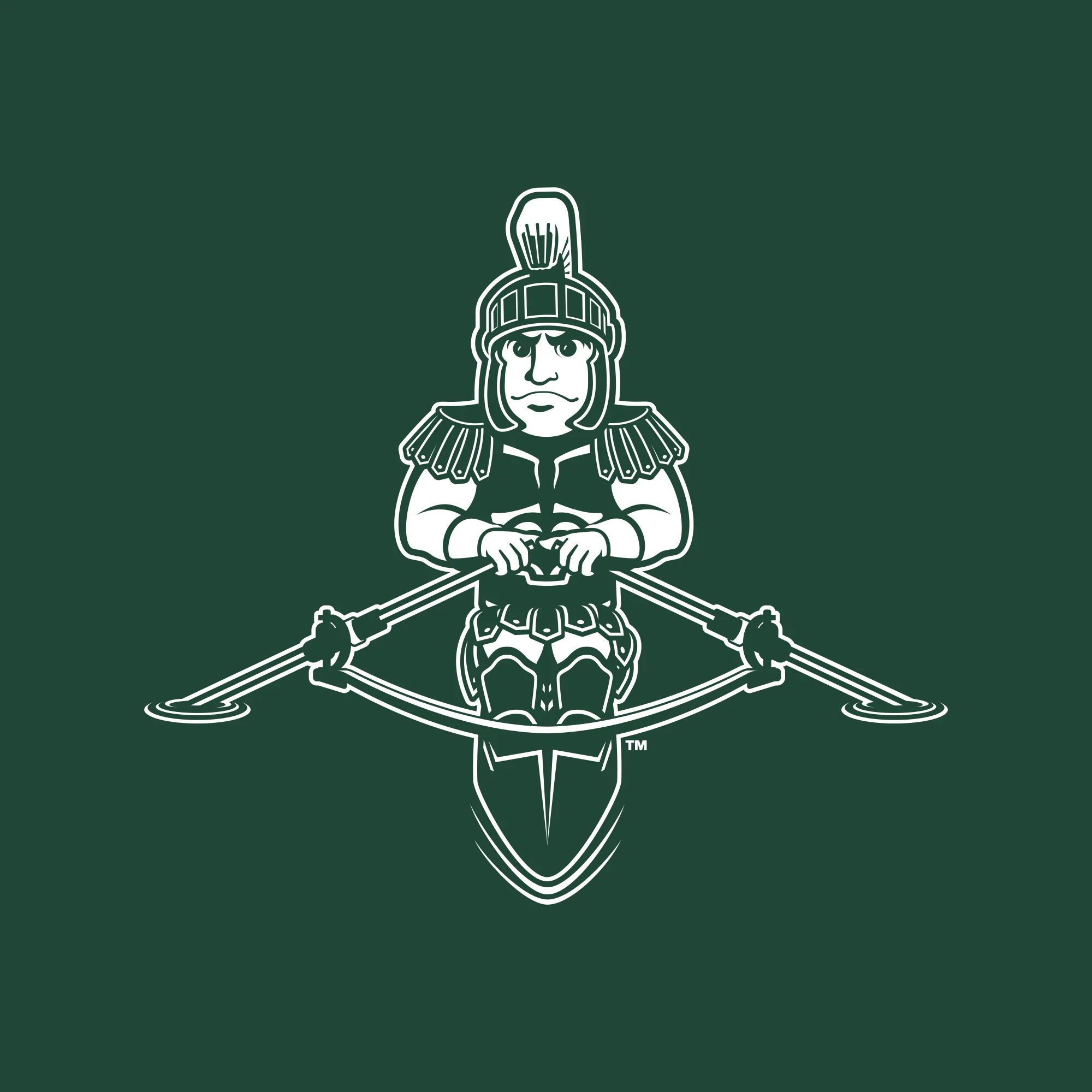 MSU Sparty Rowing Mascot Mark LC Zip Hoodie - Forest - Image 2