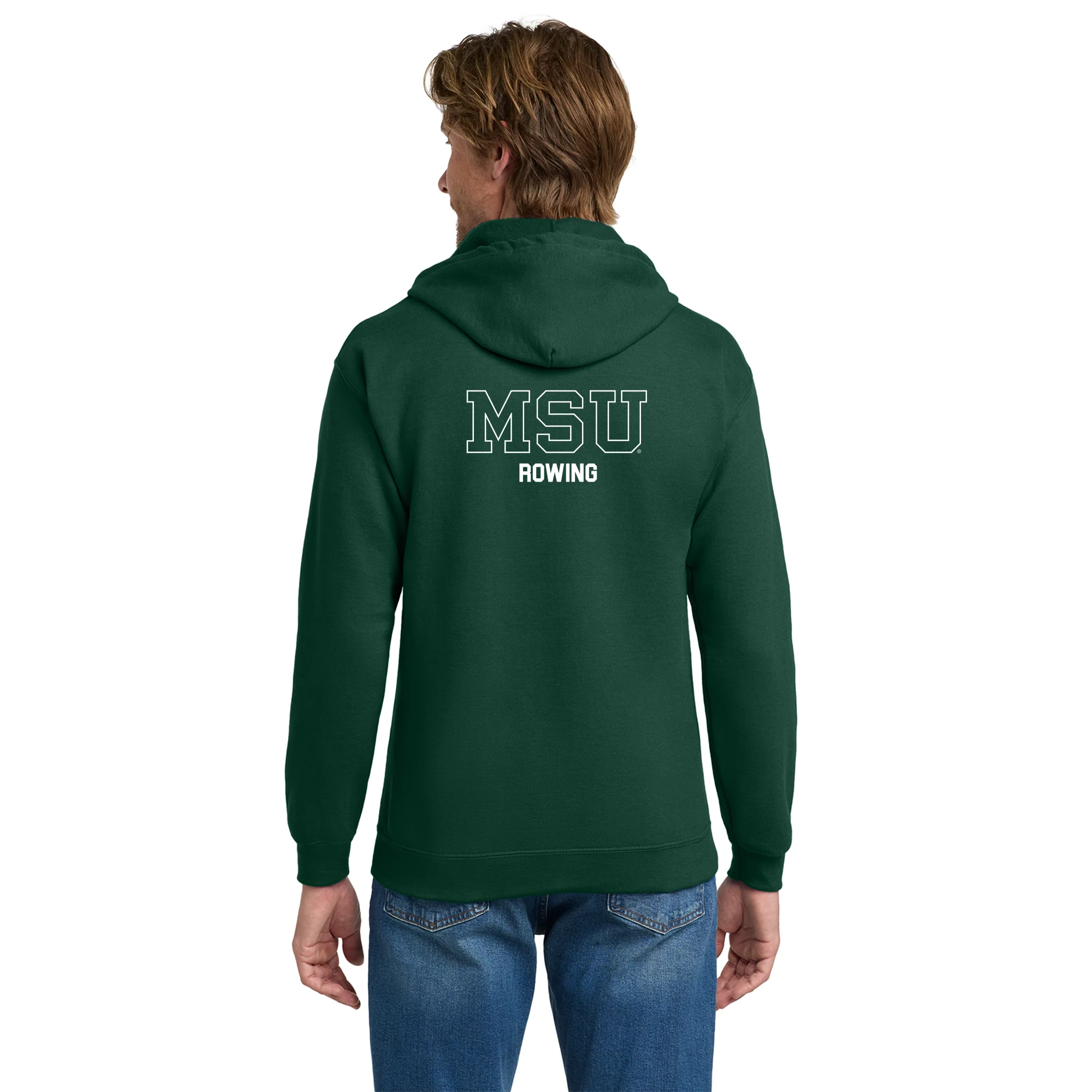 MSU Sparty Rowing Mascot Mark LC Zip Hoodie - Forest - Image 5