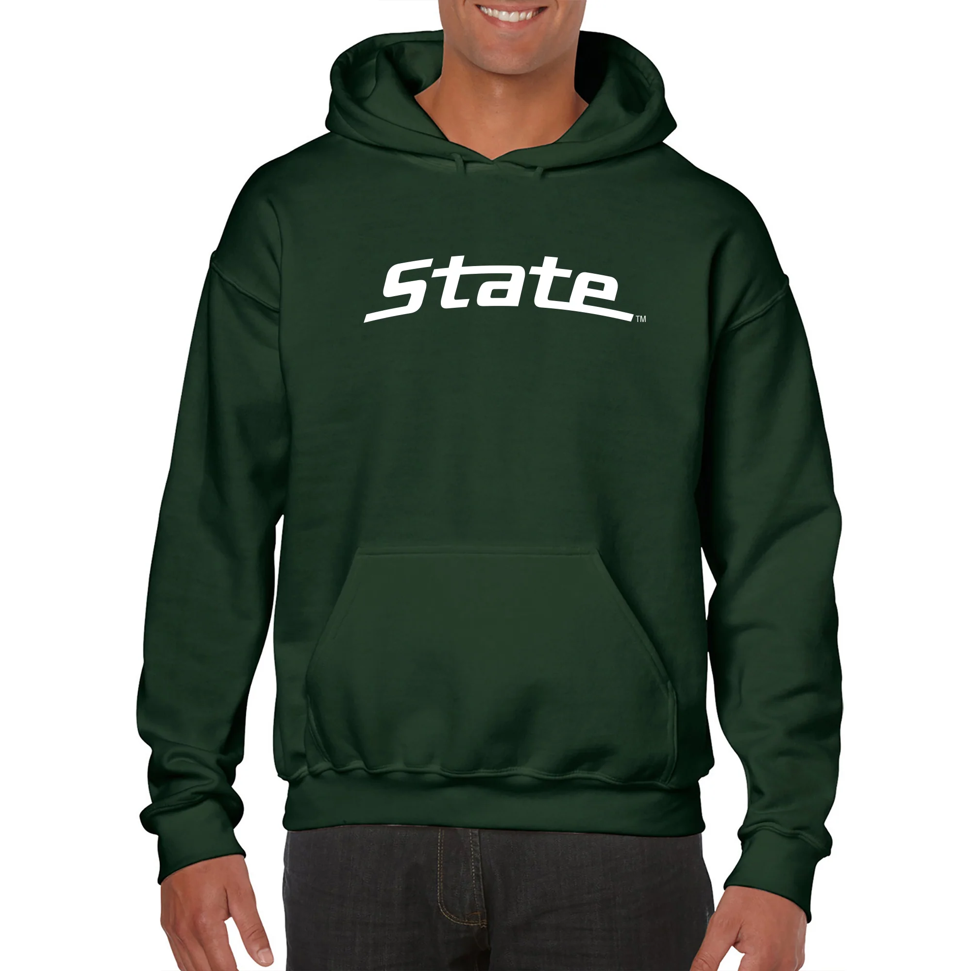 MSU State Wordmark Hoodie - Forest - Image 3