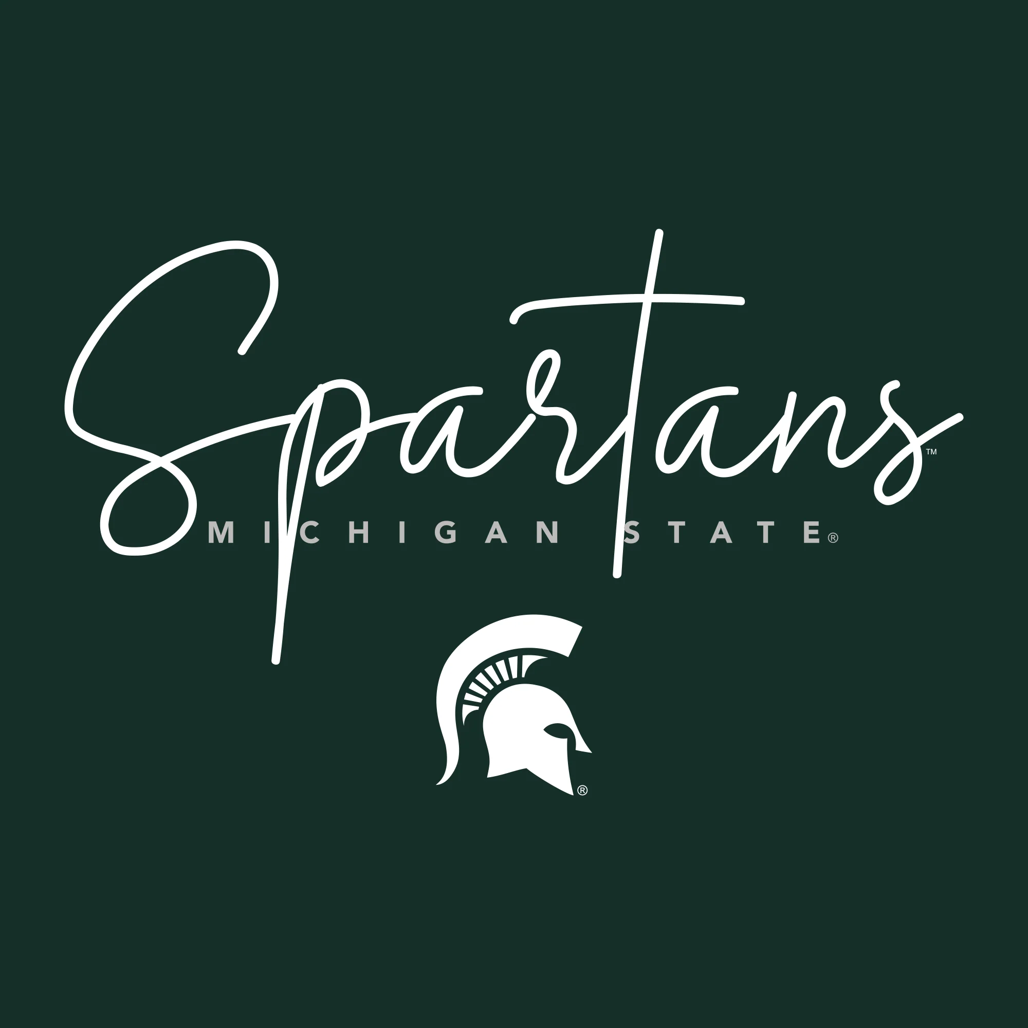 MSU Thin Script Womens T-Shirt - Forest - Image 2