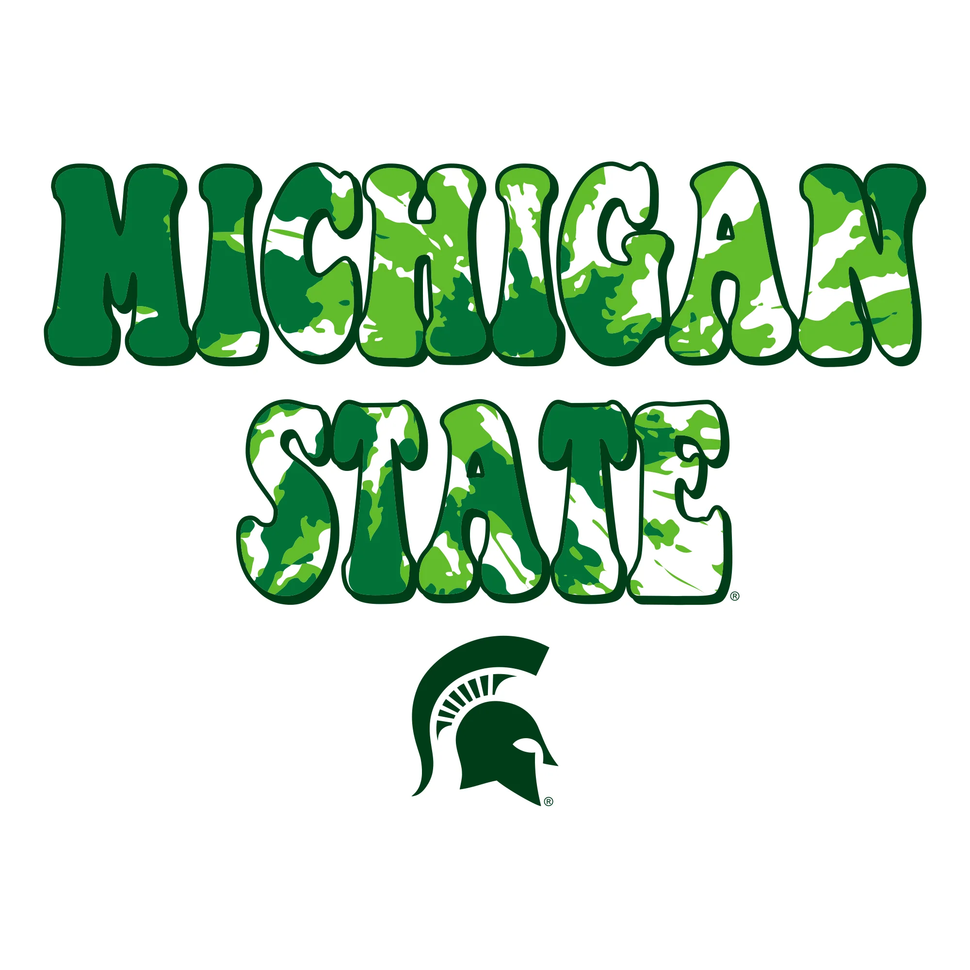 MSU Tie Dye Type T-Shirt - White - Image 2