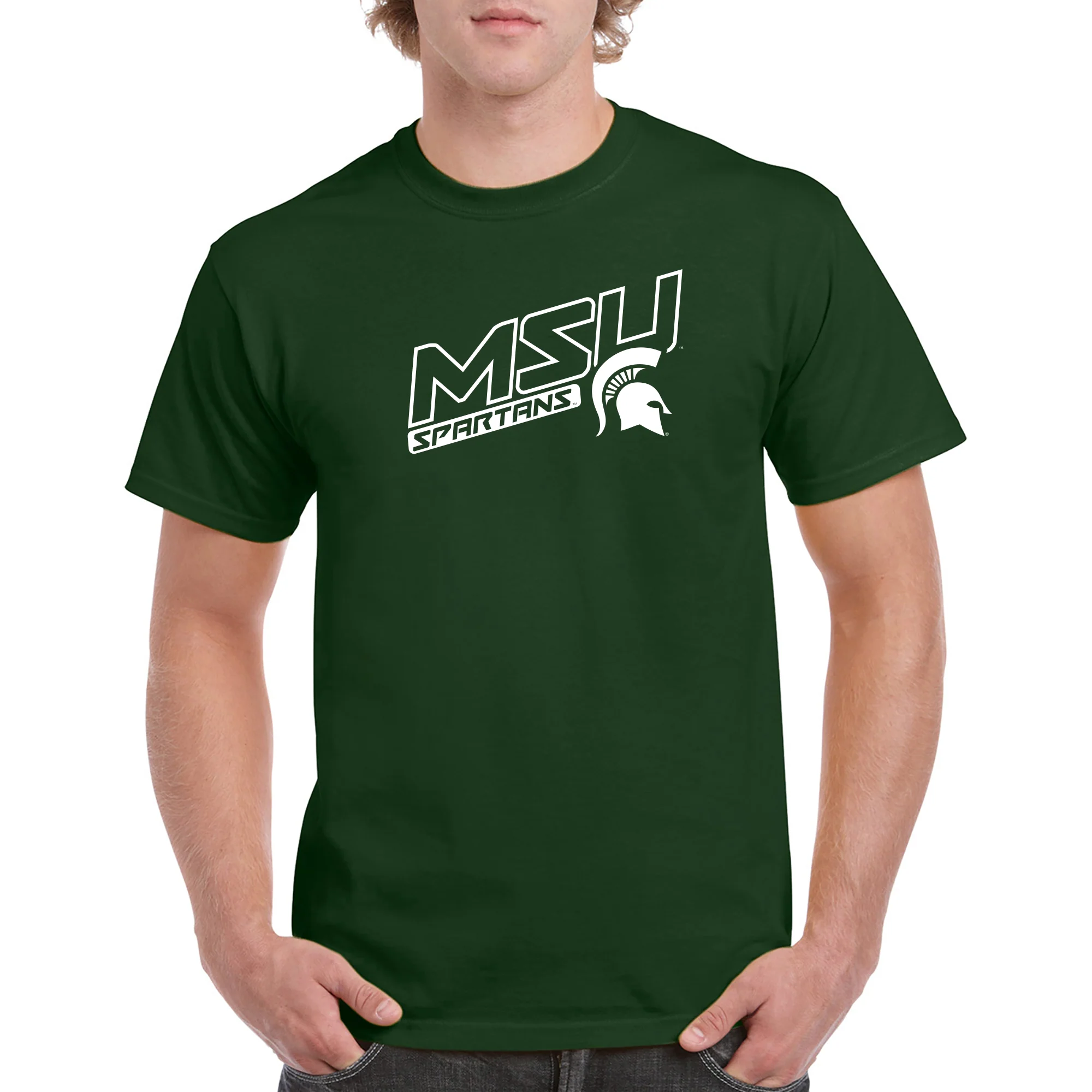 MSU Warrior Slant T-Shirt - Forest - Image 5