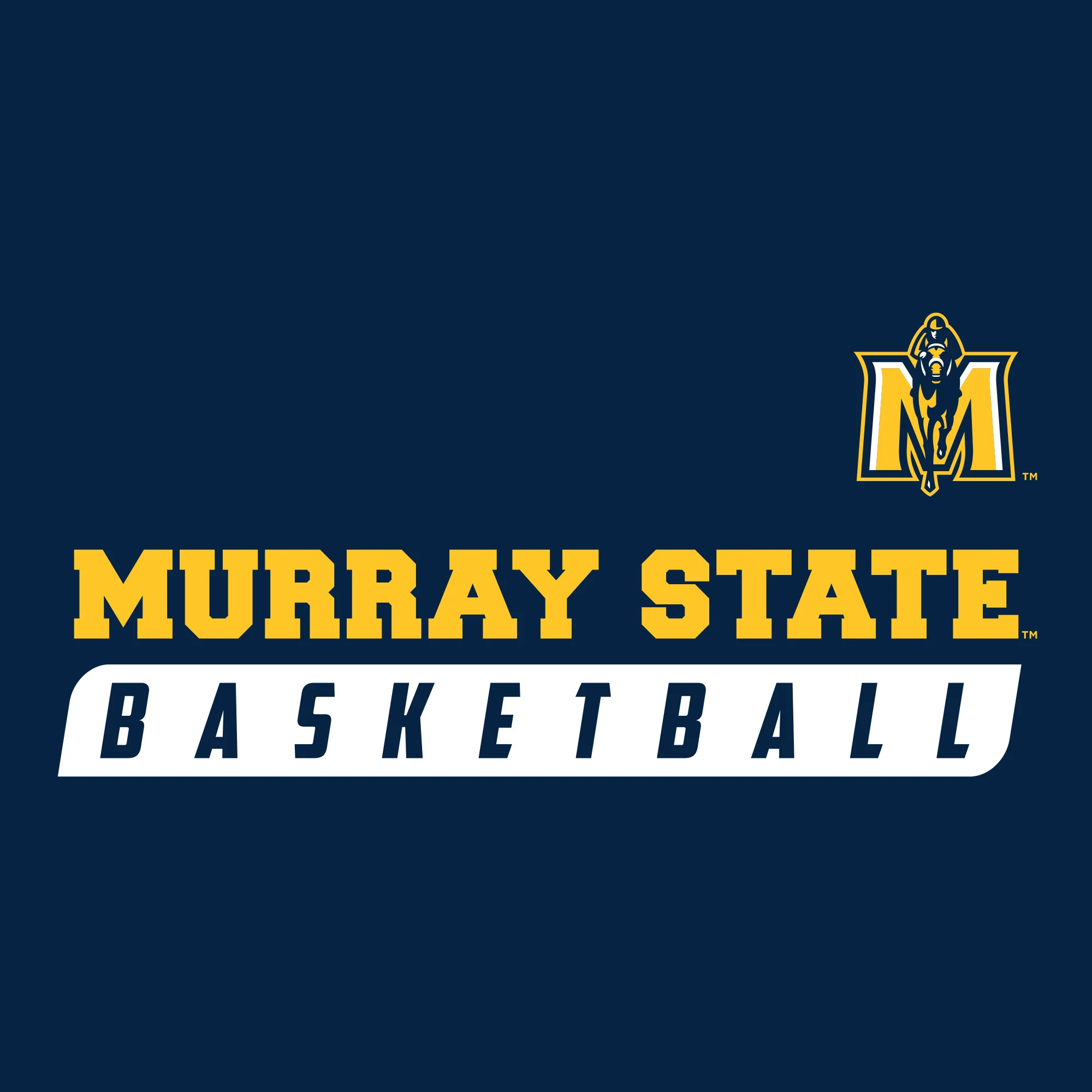 Murray State University Racers Basketball Slant Short Sleeve T Shirt - Navy - Image 2