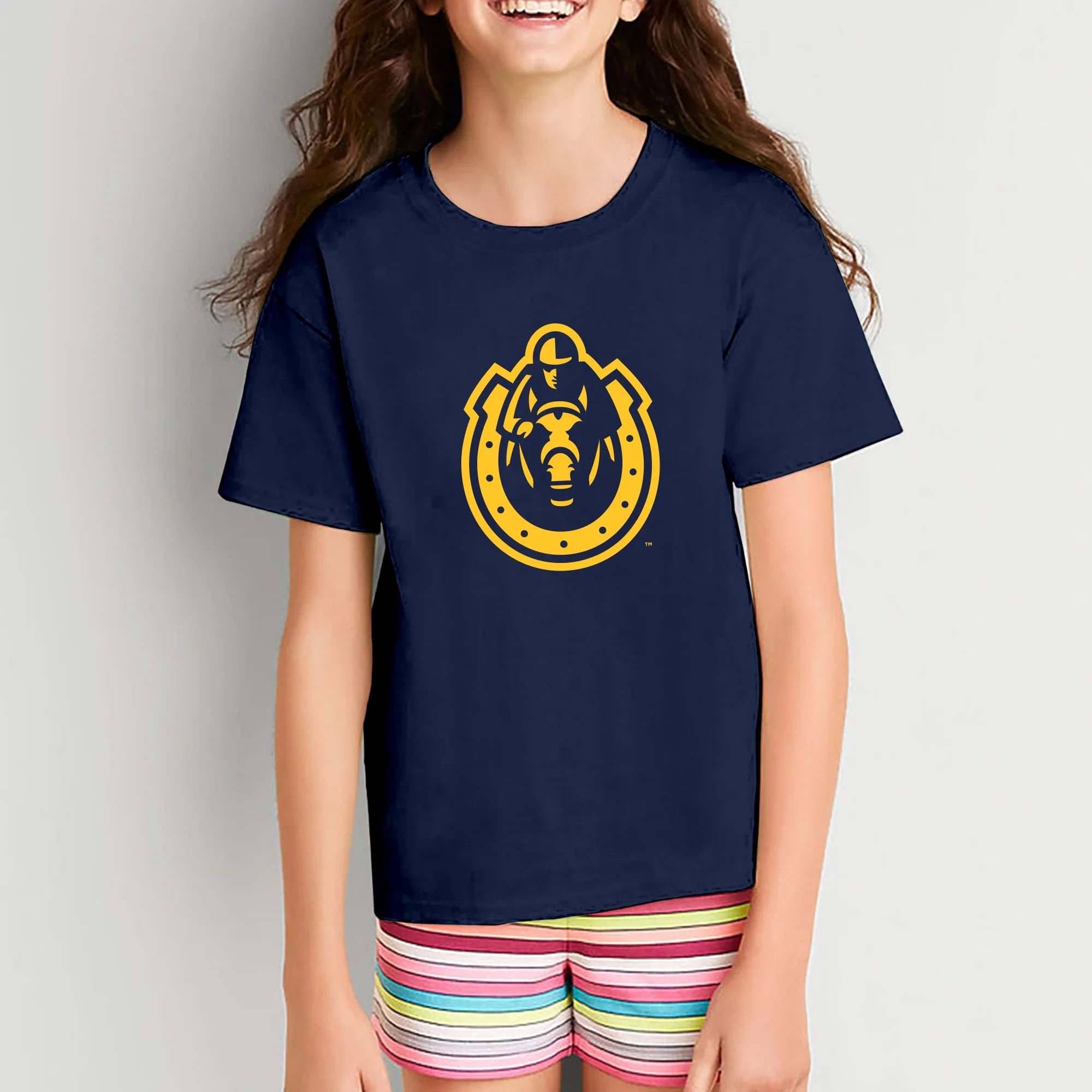 Murray State University Racers Primary Logo Youth Short Sleeve T Shirt - Navy - Image 4