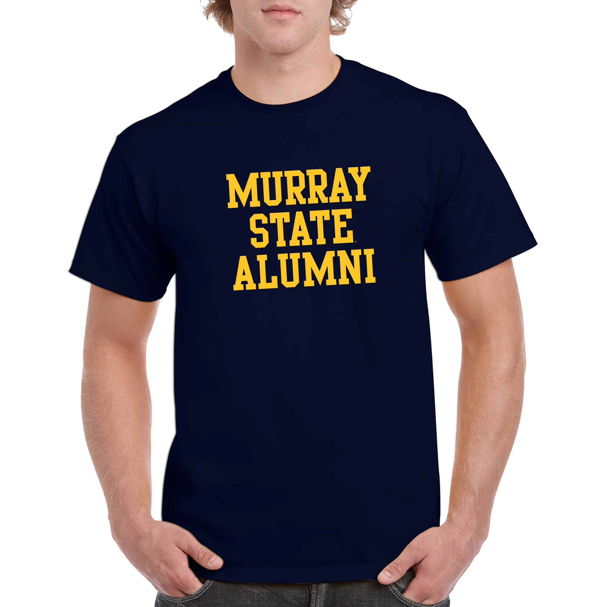 Murray State University Racers Alumni Basic Block Short Sleeve T Shirt - Navy - Image 3