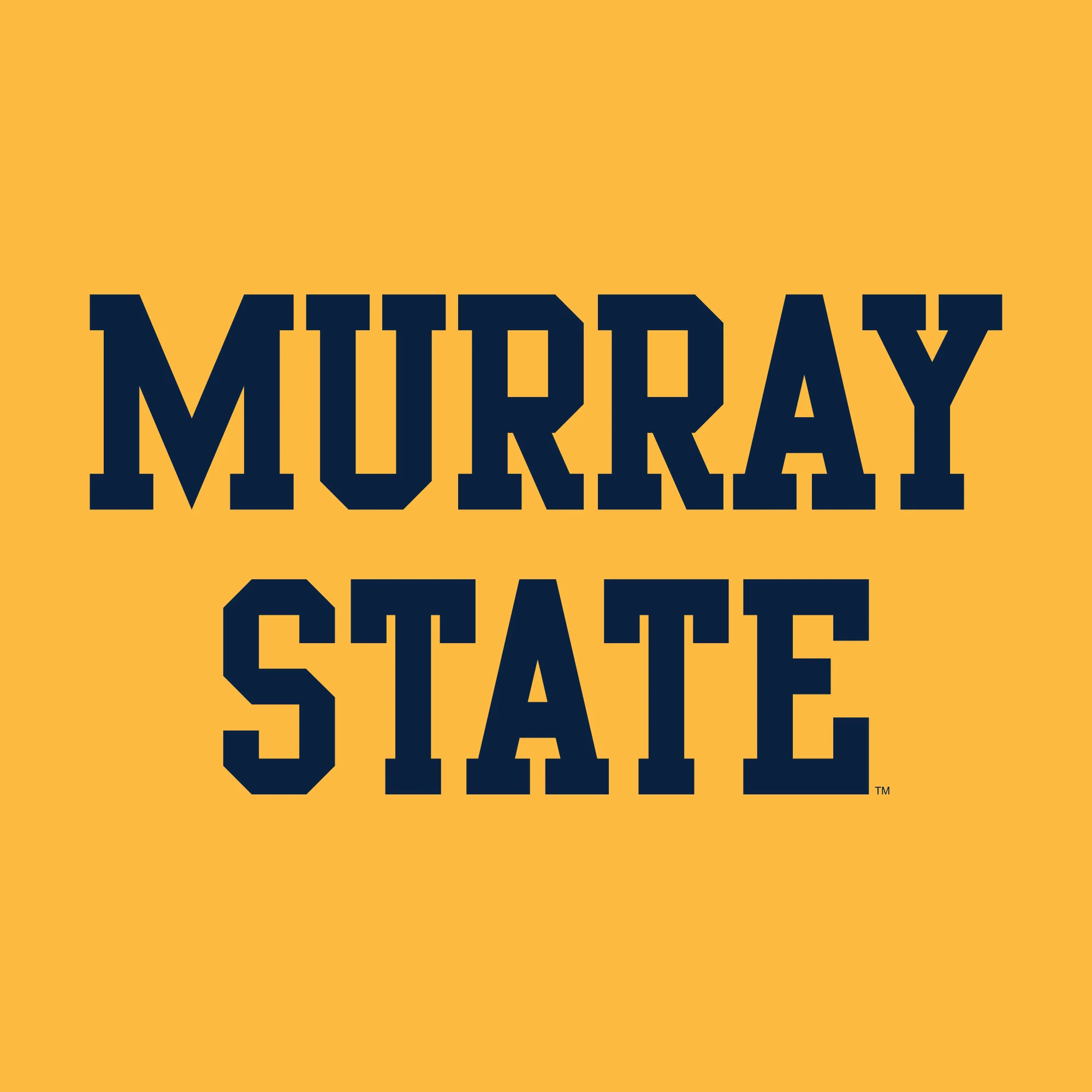 Murray State University Racers Basic Block Youth Short Sleeve T Shirt - Gold - Image 2