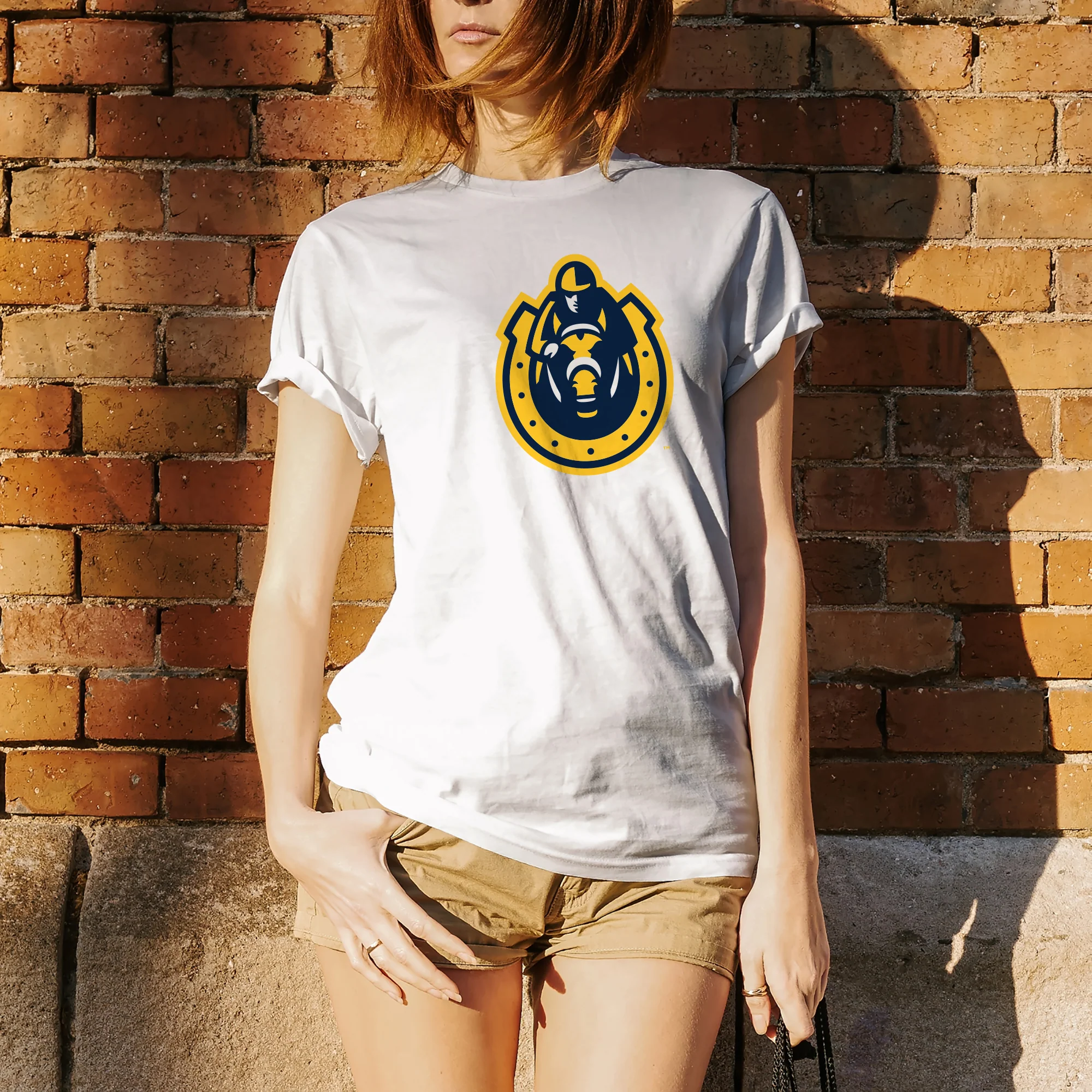 Murray State University Racers Primary Logo Short Sleeve T Shirt - White - Image 4
