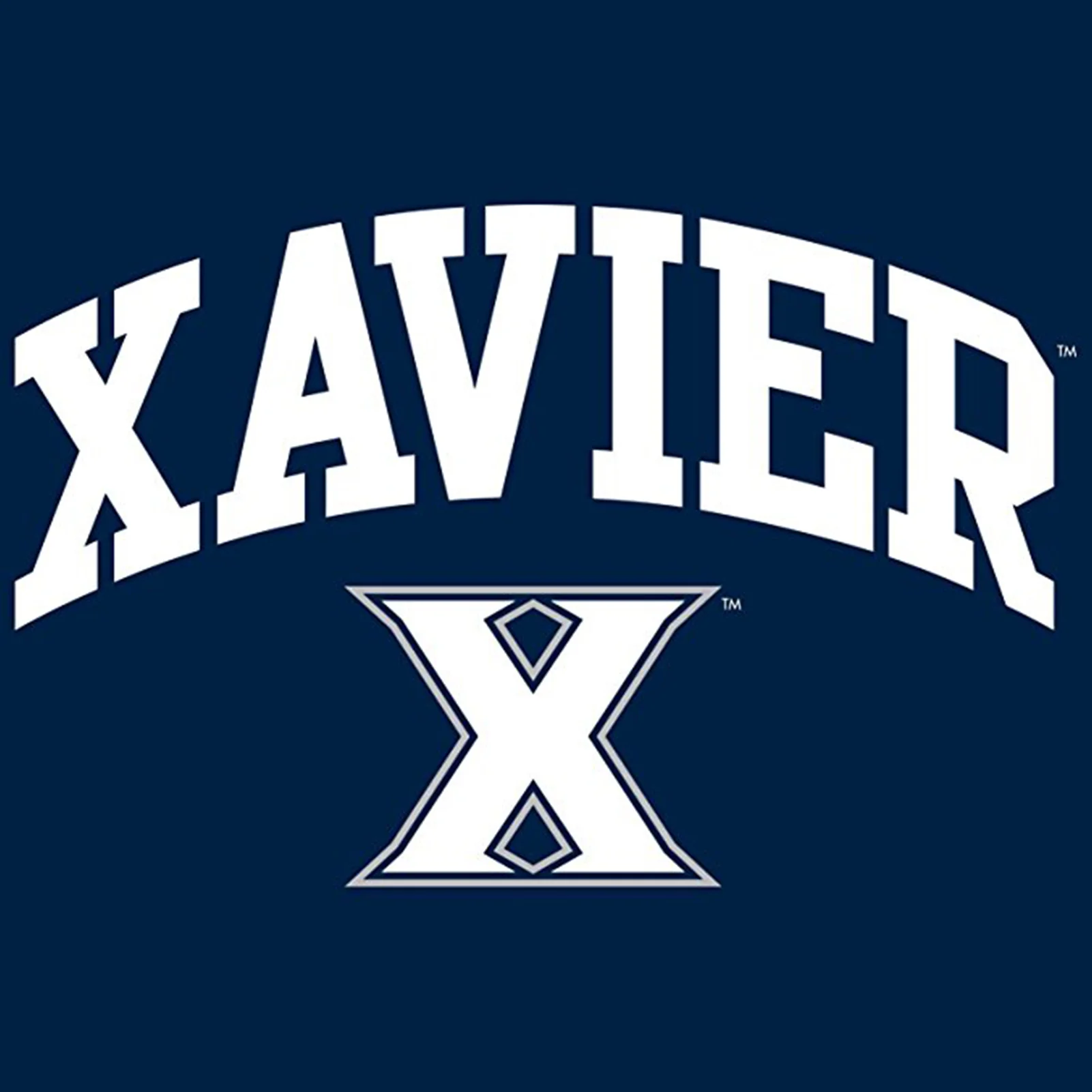 Xavier University Musketeers Arch Logo Short Sleeve T Shirt - Navy - Image 2