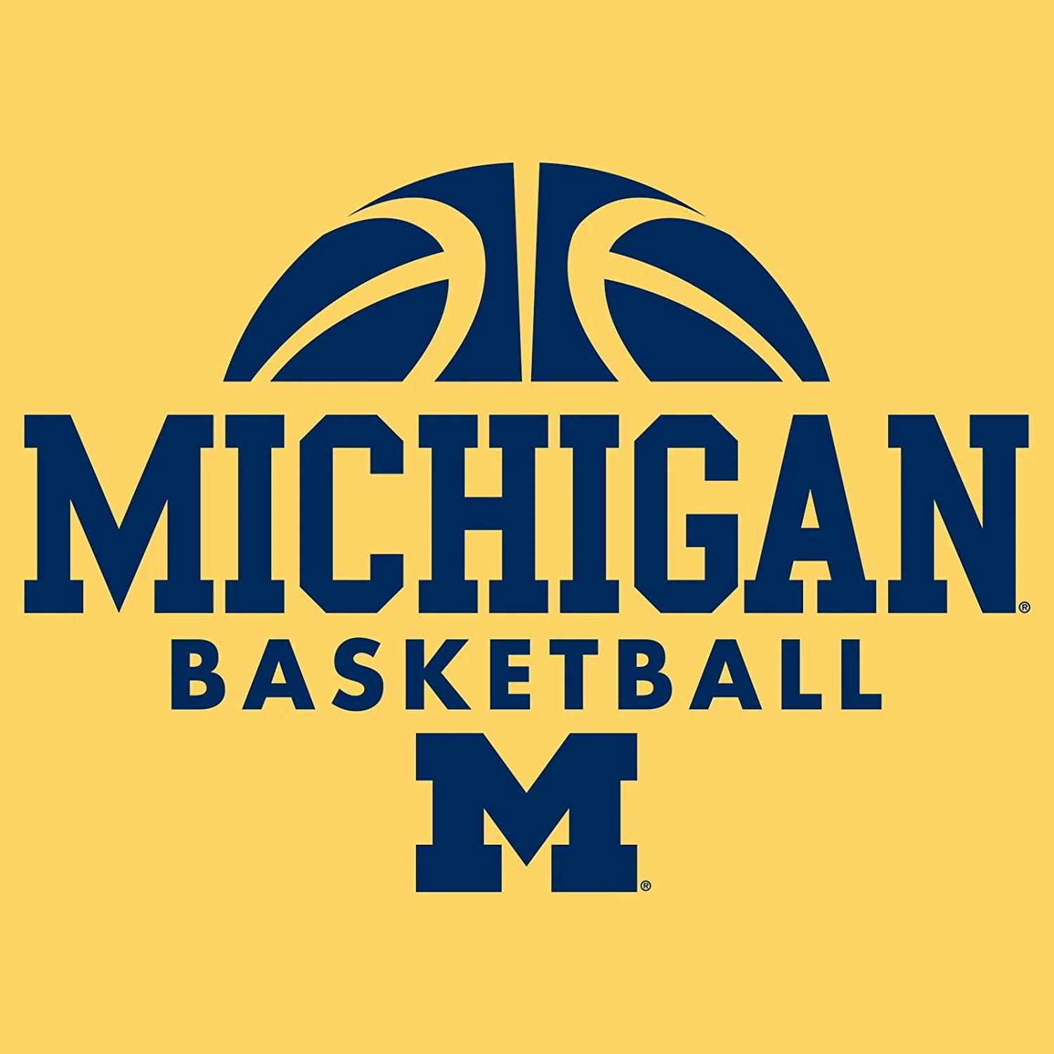 Basketball Hype Michigan Basic Cotton Short Sleeve T Shirt - Maize - Image 2