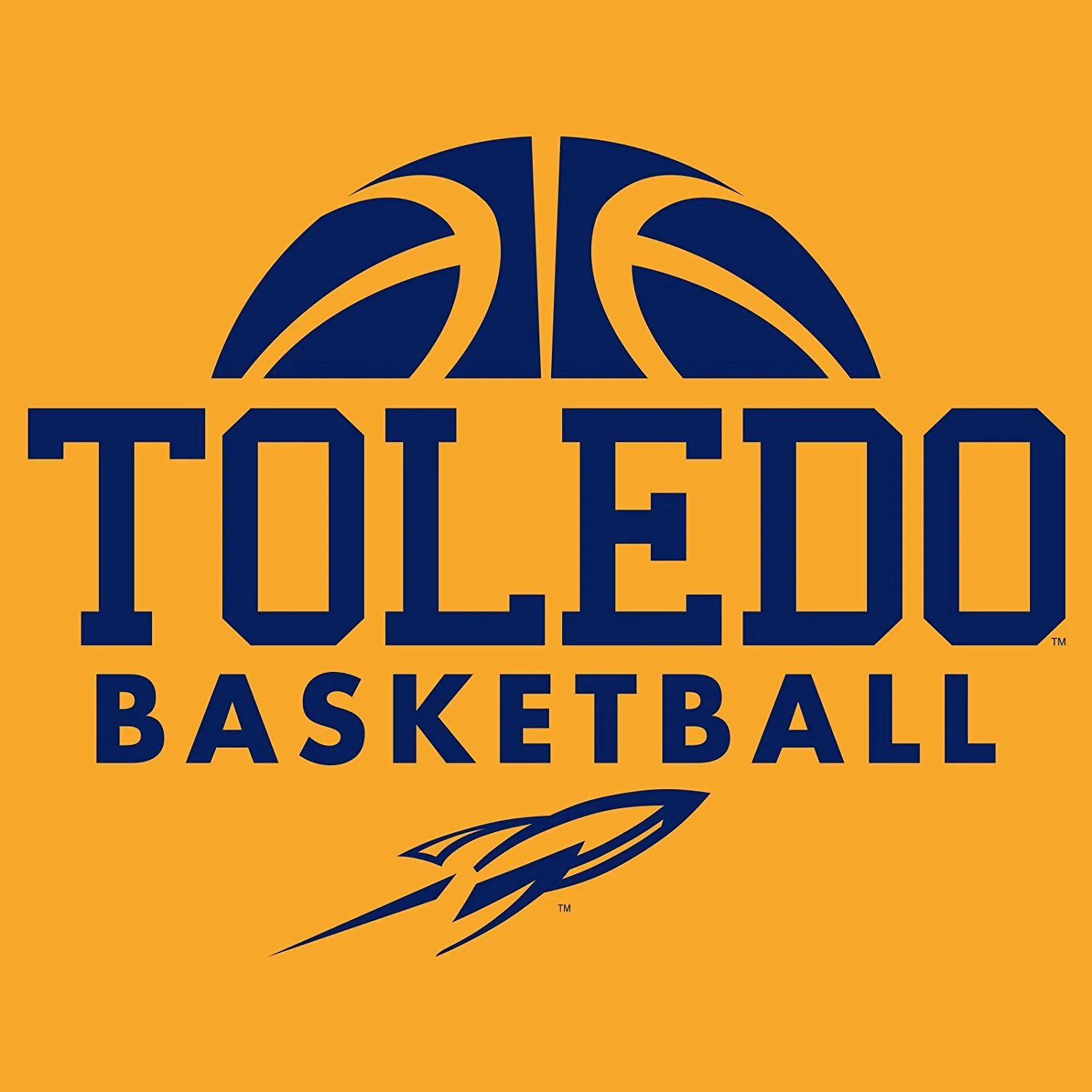 University of Toledo Rockets Basketball Hype Short Sleeve - Gold - Image 2