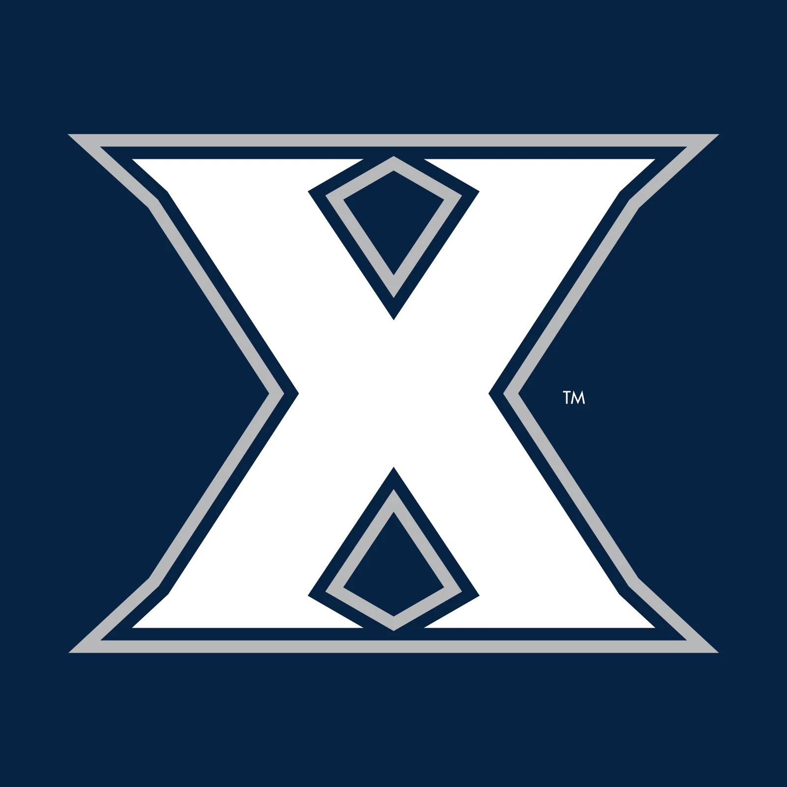 Xavier University Musketeers Primary Logo Short Sleeve T Shirt - Navy - Image 2
