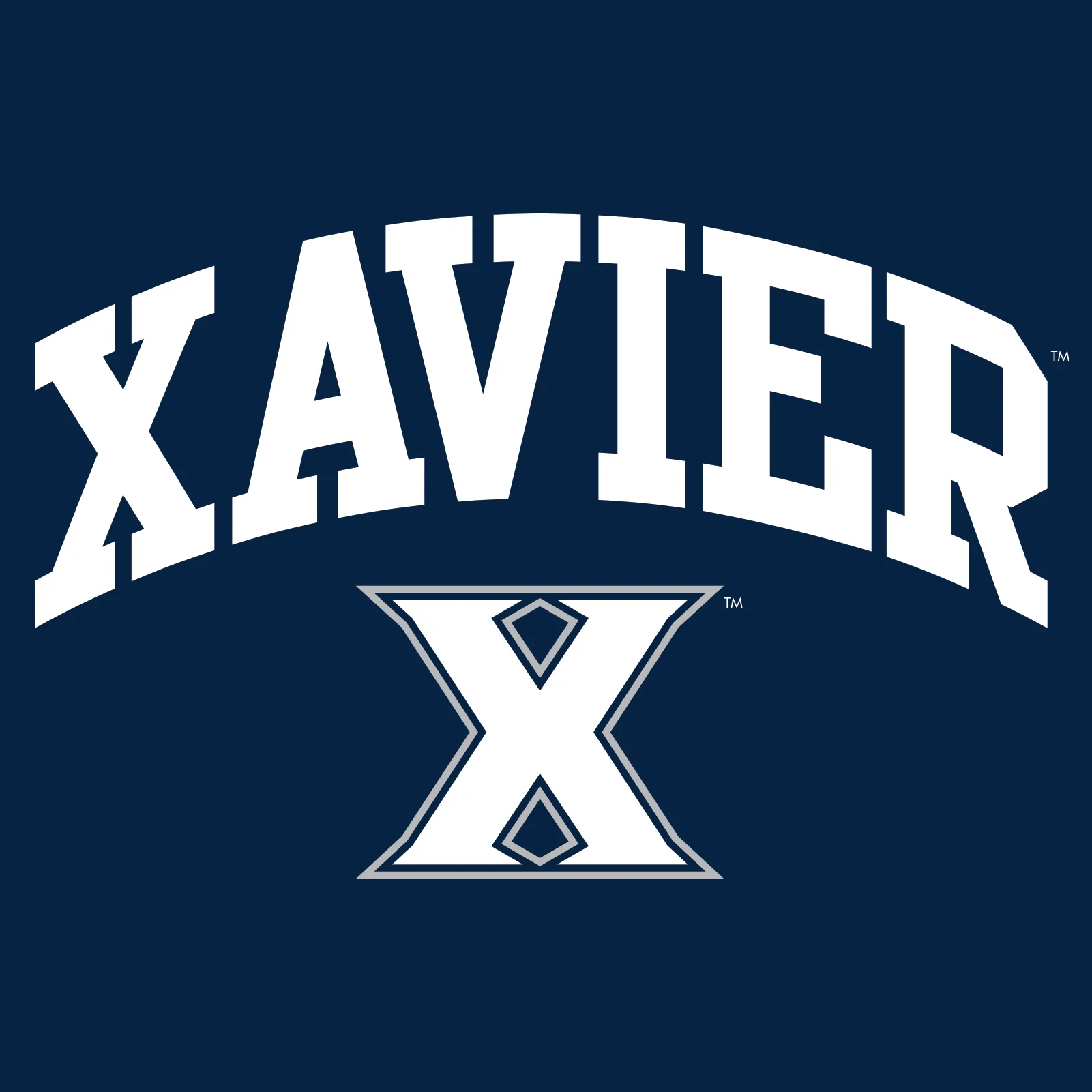 Xavier University Musketeers Arch Logo Heavy Cotton Tank Top - Navy - Image 2