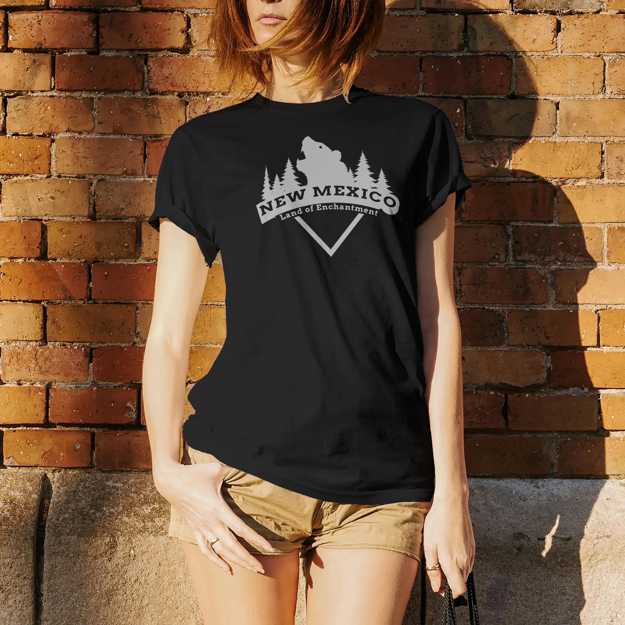 New Mexico Bear Arch T-Shirt - Black - Image 4