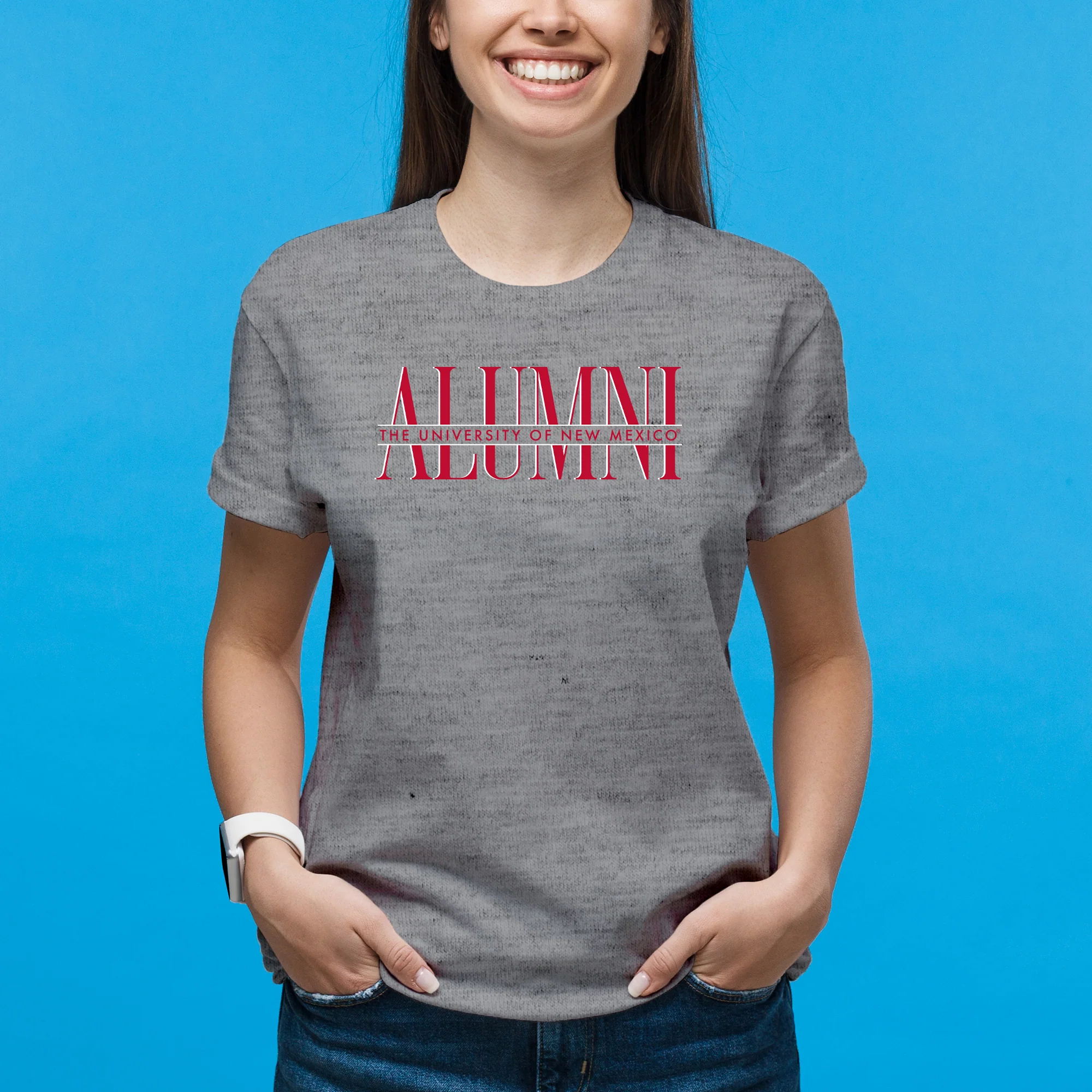 New Mexico Lobos Classic Alumni T-Shirt - Sport Grey - Image 4