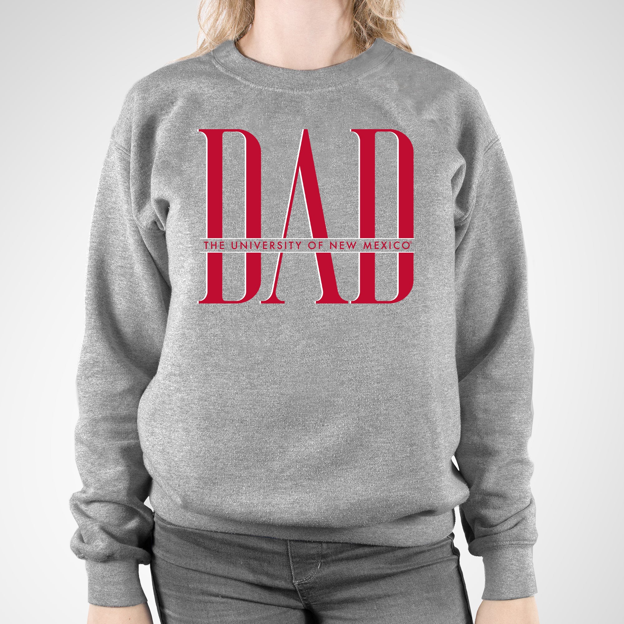 New Mexico Lobos Classic Dad Sweatshirt - Sport Grey - Image 4
