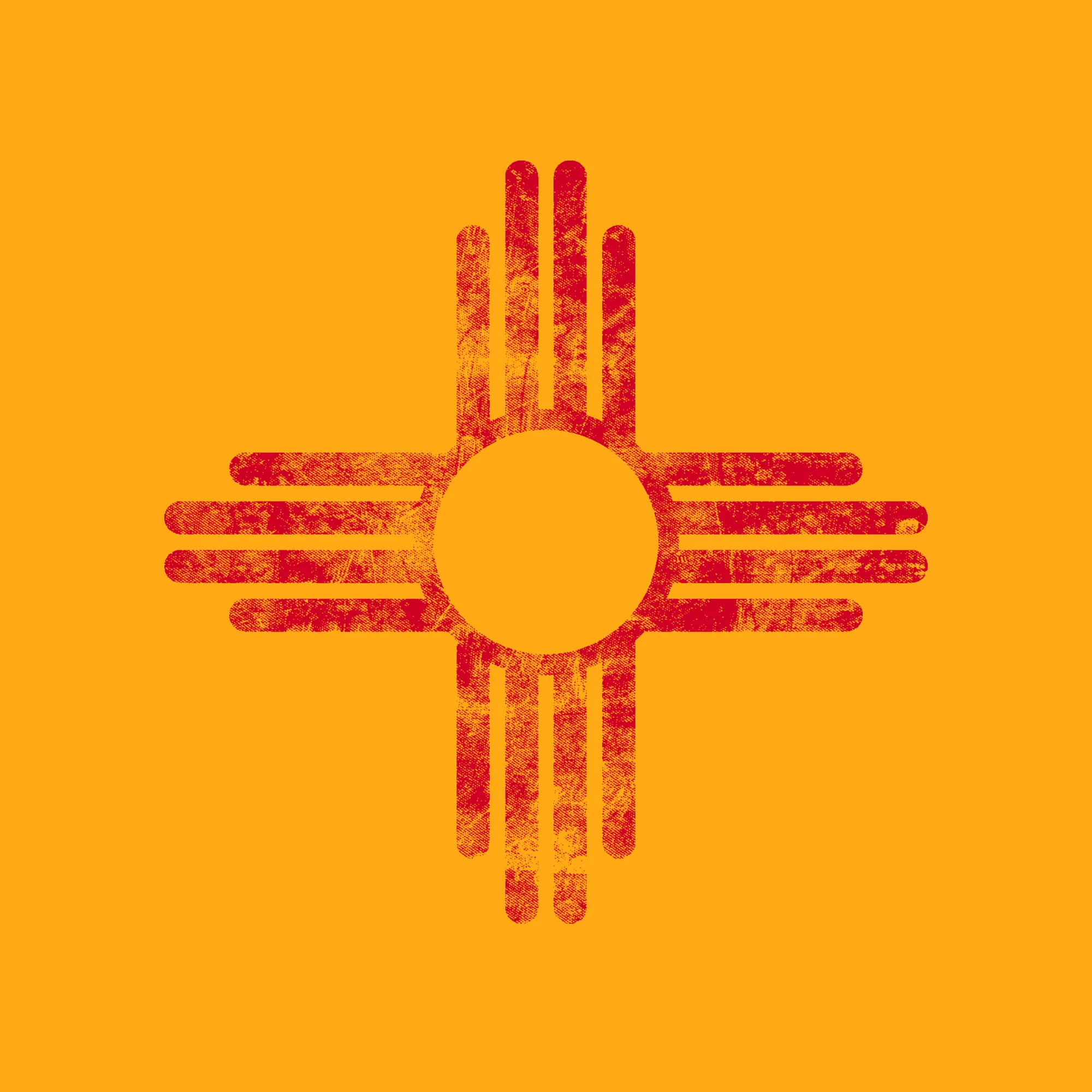 New Mexico State Flag NLA T-Shirt - Gold - Image 2