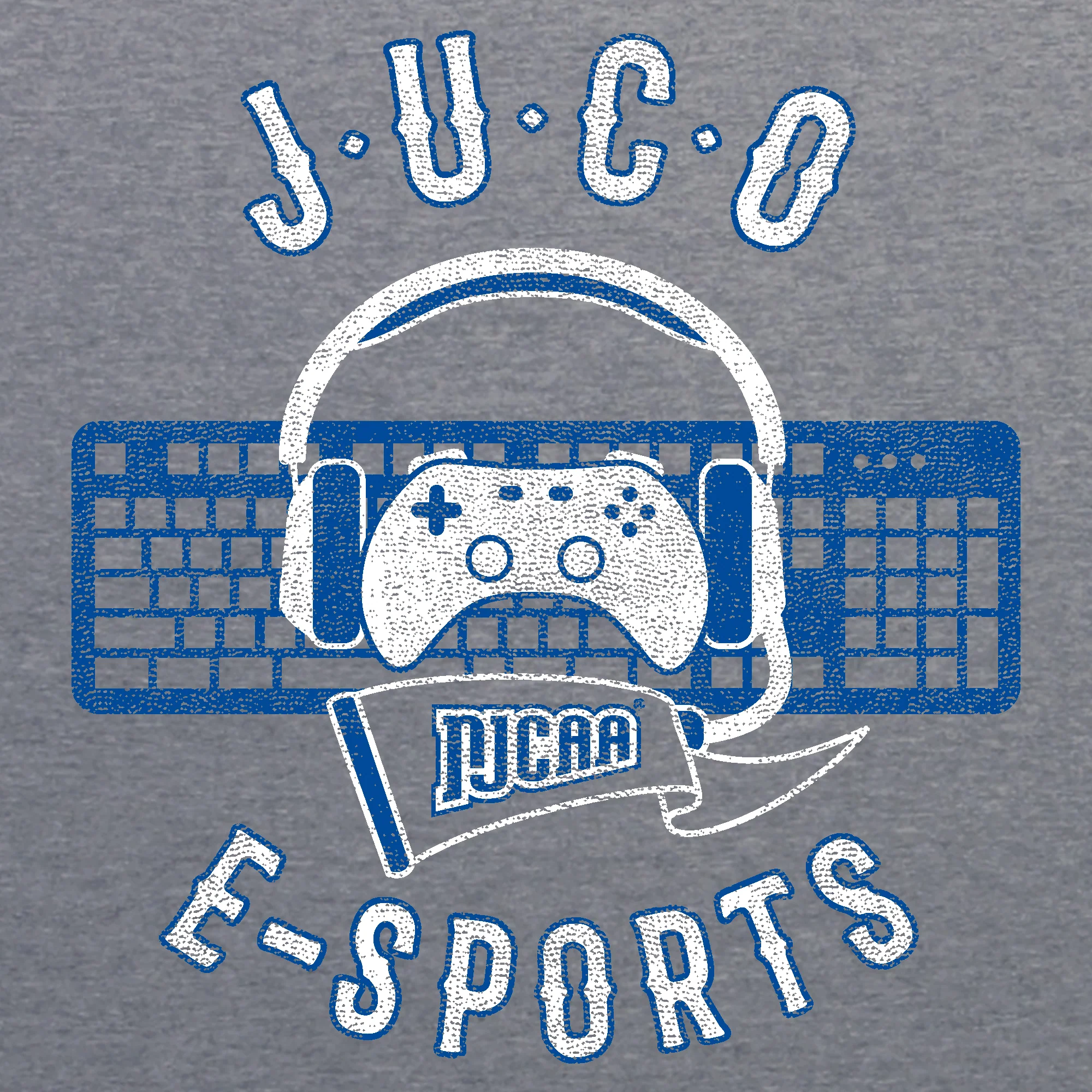 NJCAA JUCO E-Sports Emblem - Junior College Athletics Triblend T Shirt - Premium Heather - Image 2