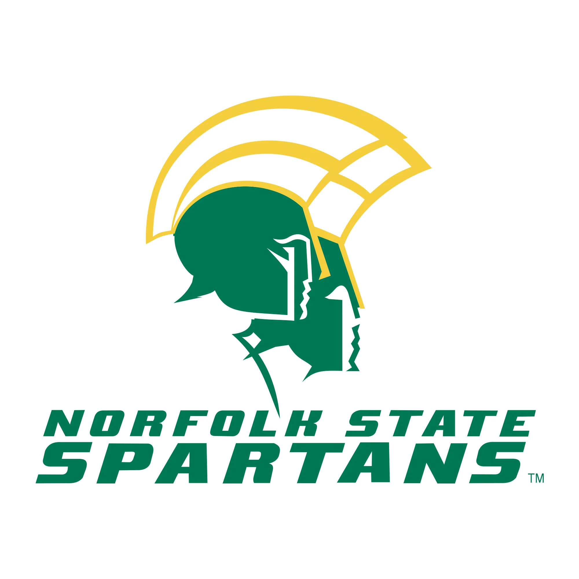 Norfolk State University Spartans Primary Logo Youth Short Sleeve T Shirt - White - Image 2