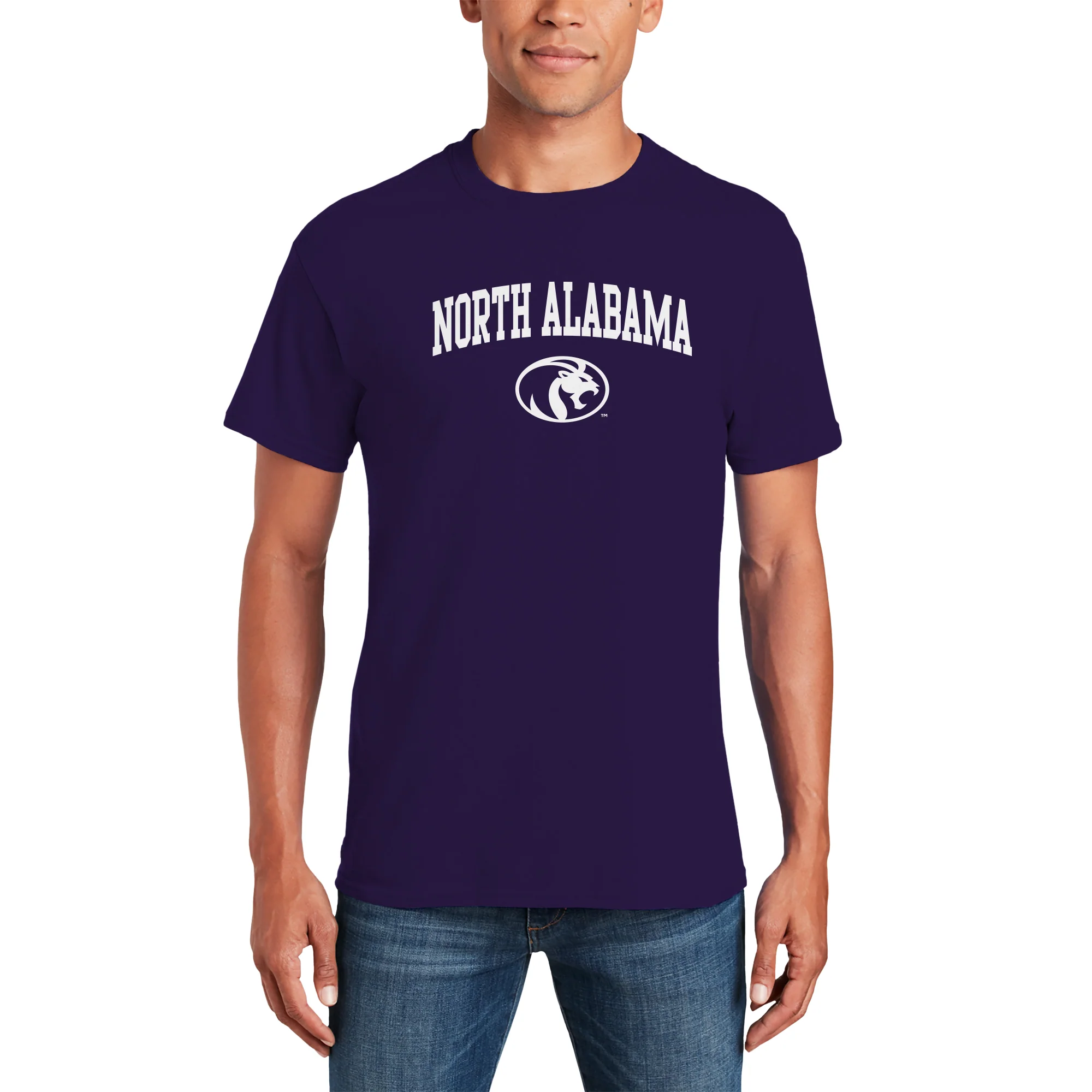 North Alabama Arch Logo T-Shirt - Purple - Image 3