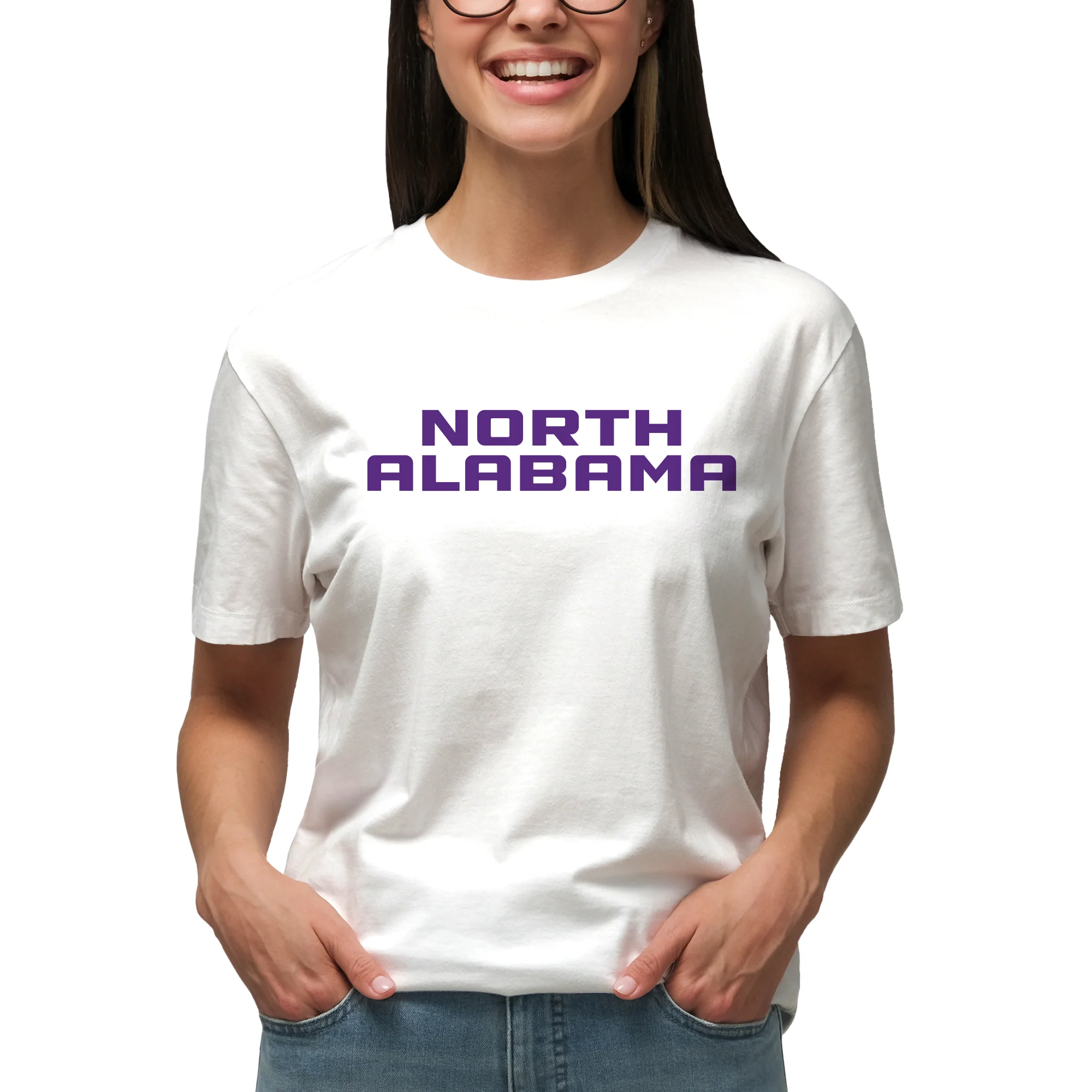 North Alabama Basic Block T-Shirt - White - Image 4