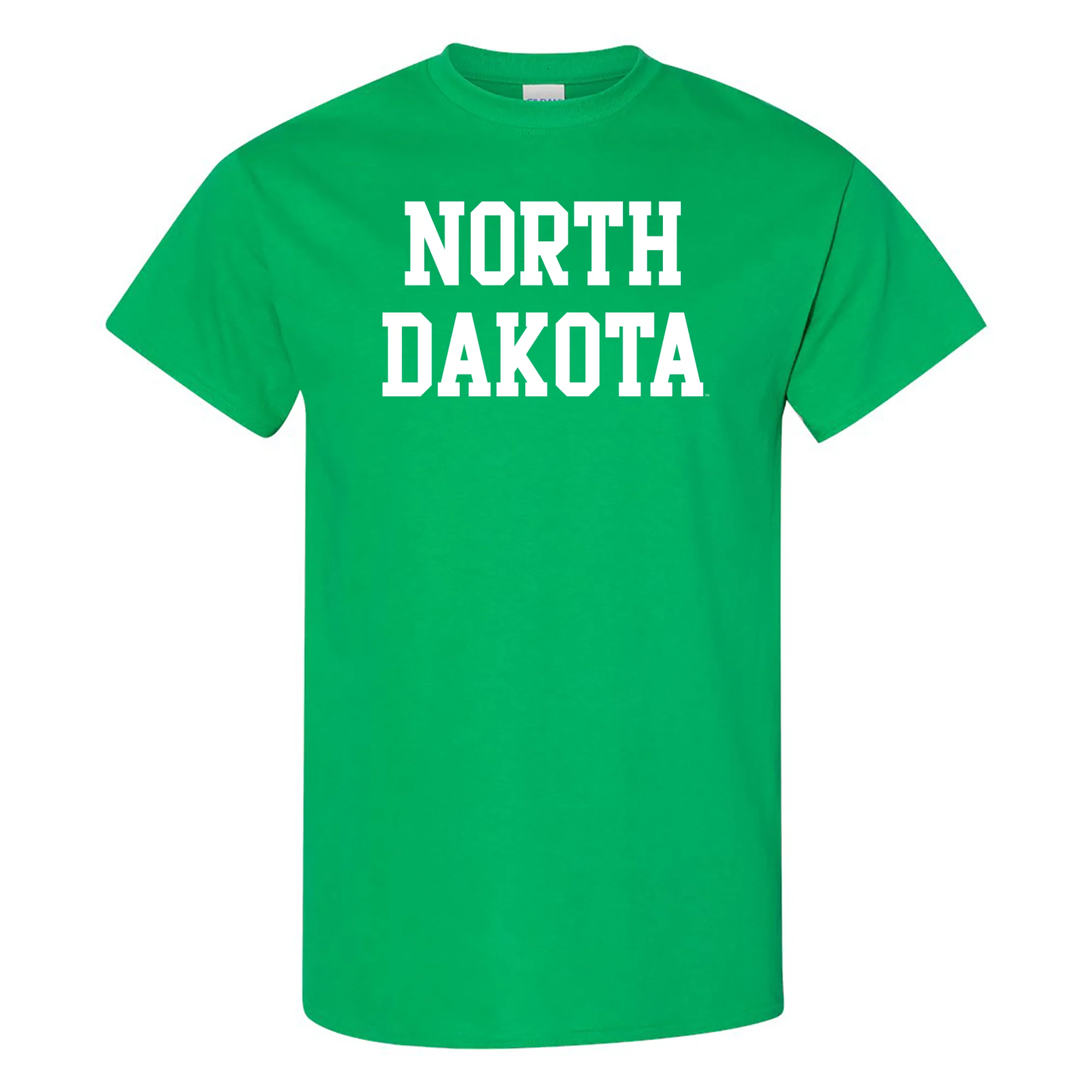 University of North Dakota Fighting Hawks Basic Block Short Sleeve T Shirt - Irish Green