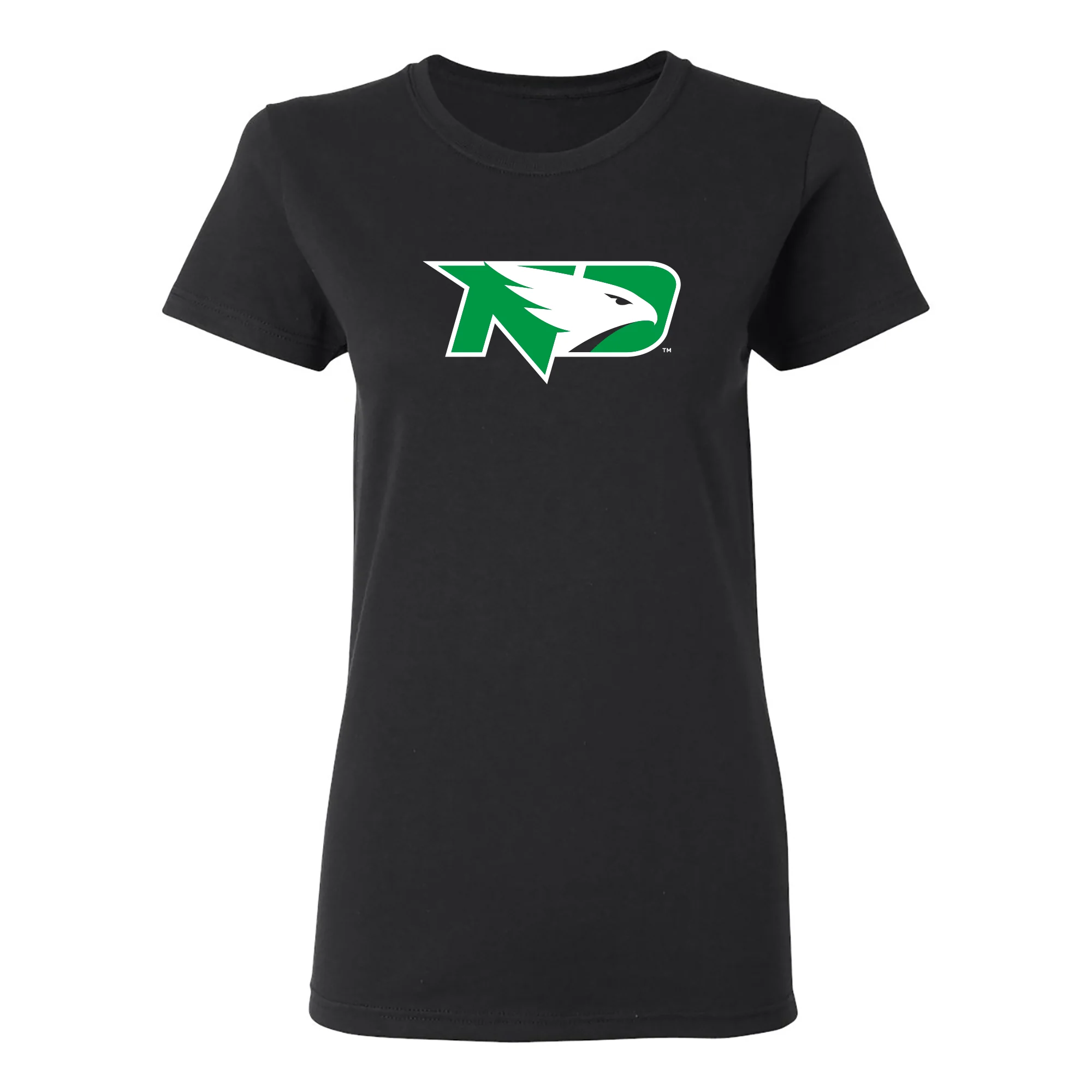 North Dakota Primary Logo Womens T-Shirt - Black