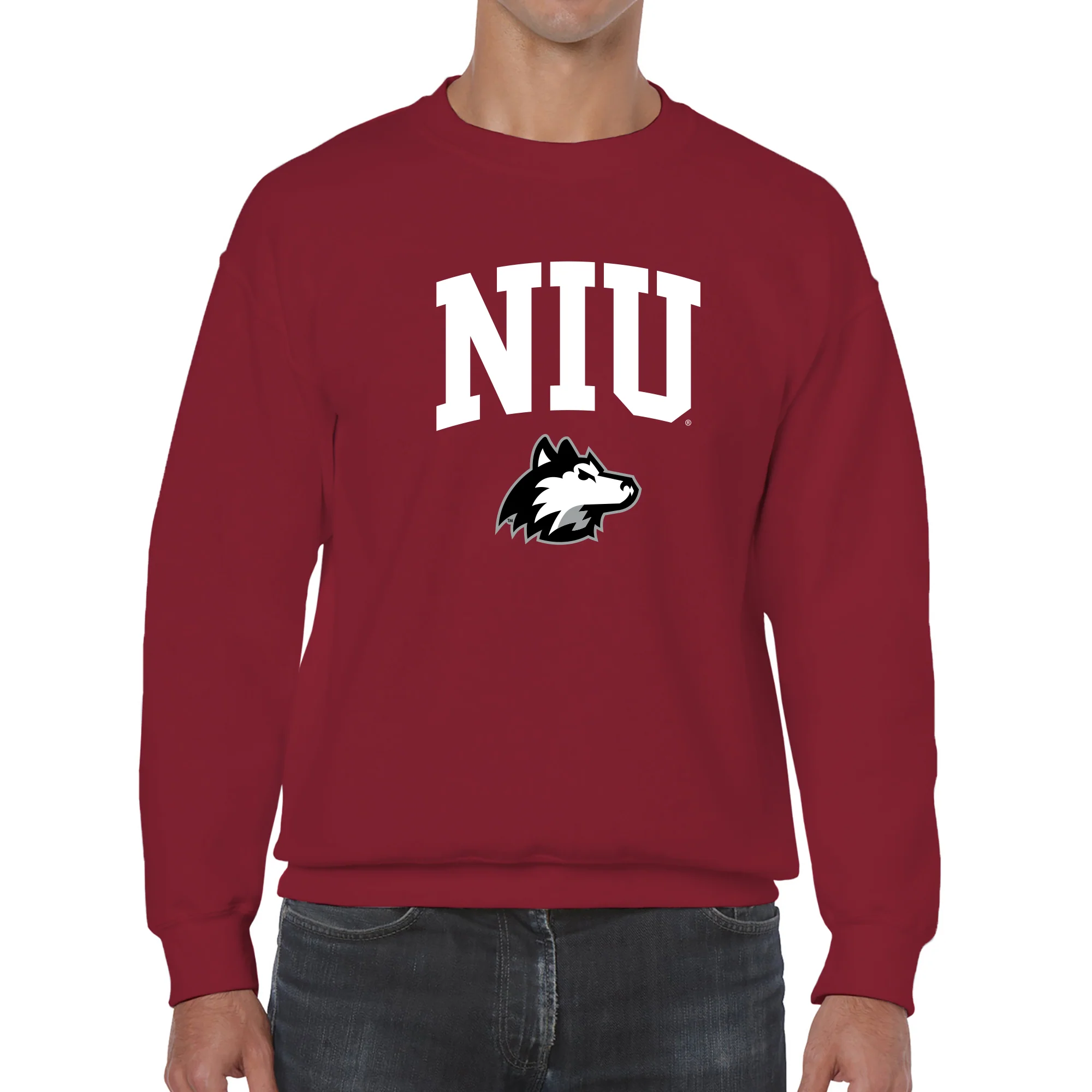 Northern Illinois Arch Logo Crewneck - Cardinal - Image 3