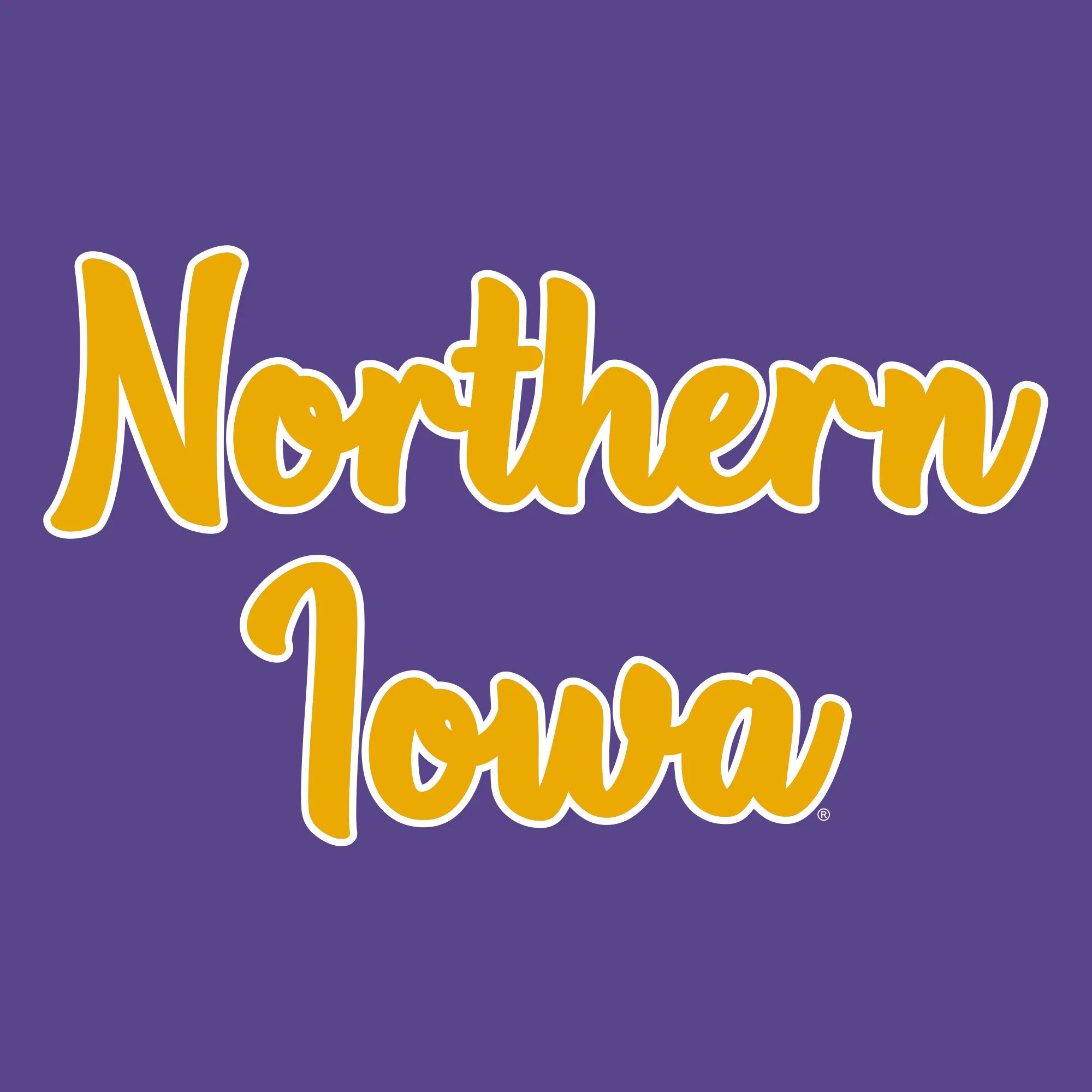 University of Northern Iowa Panthers Basic Script Heavy Blend Hoodie - Purple - Image 2