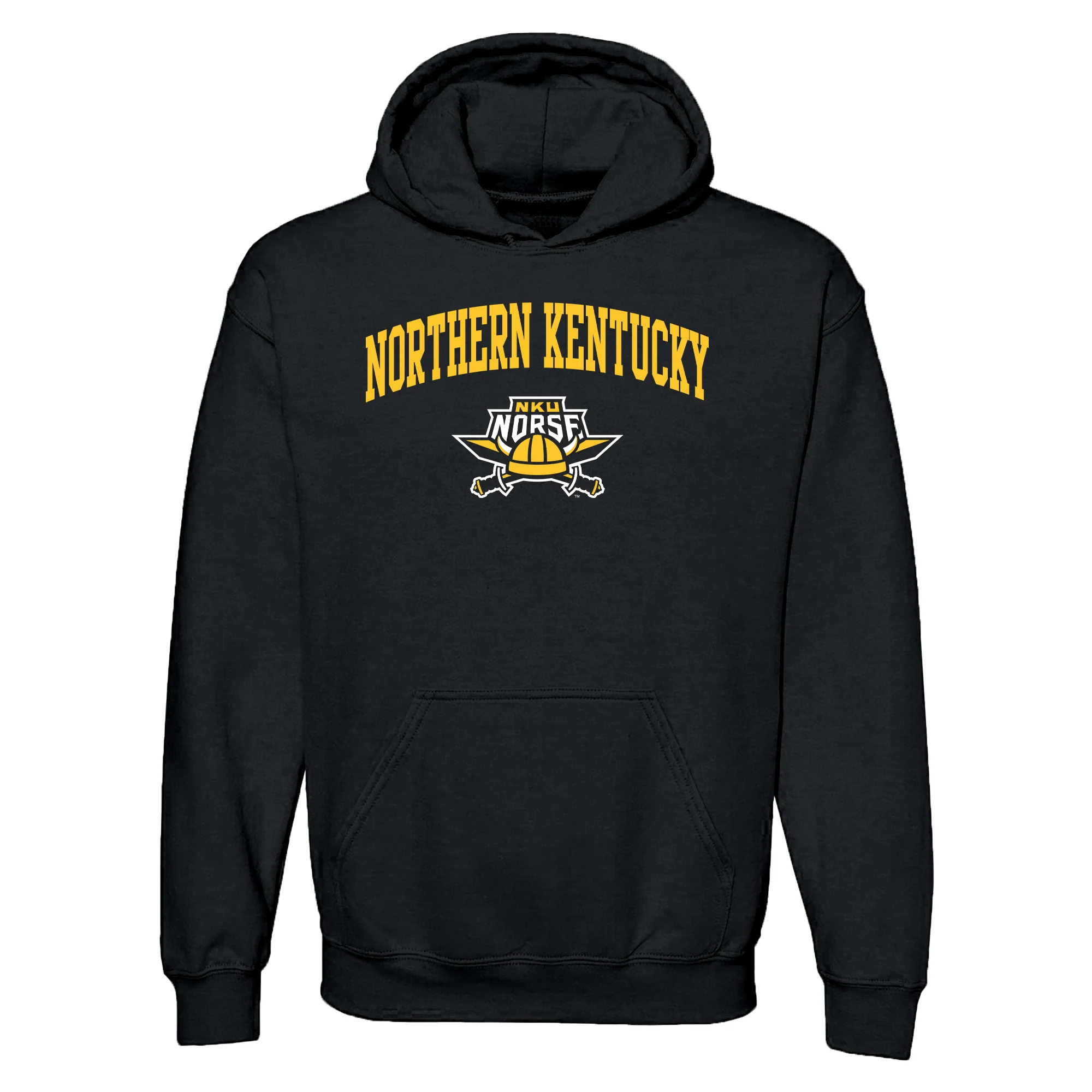 Northern Kentucky University Norse Arch Logo Heavy Blend Hoodie - Black
