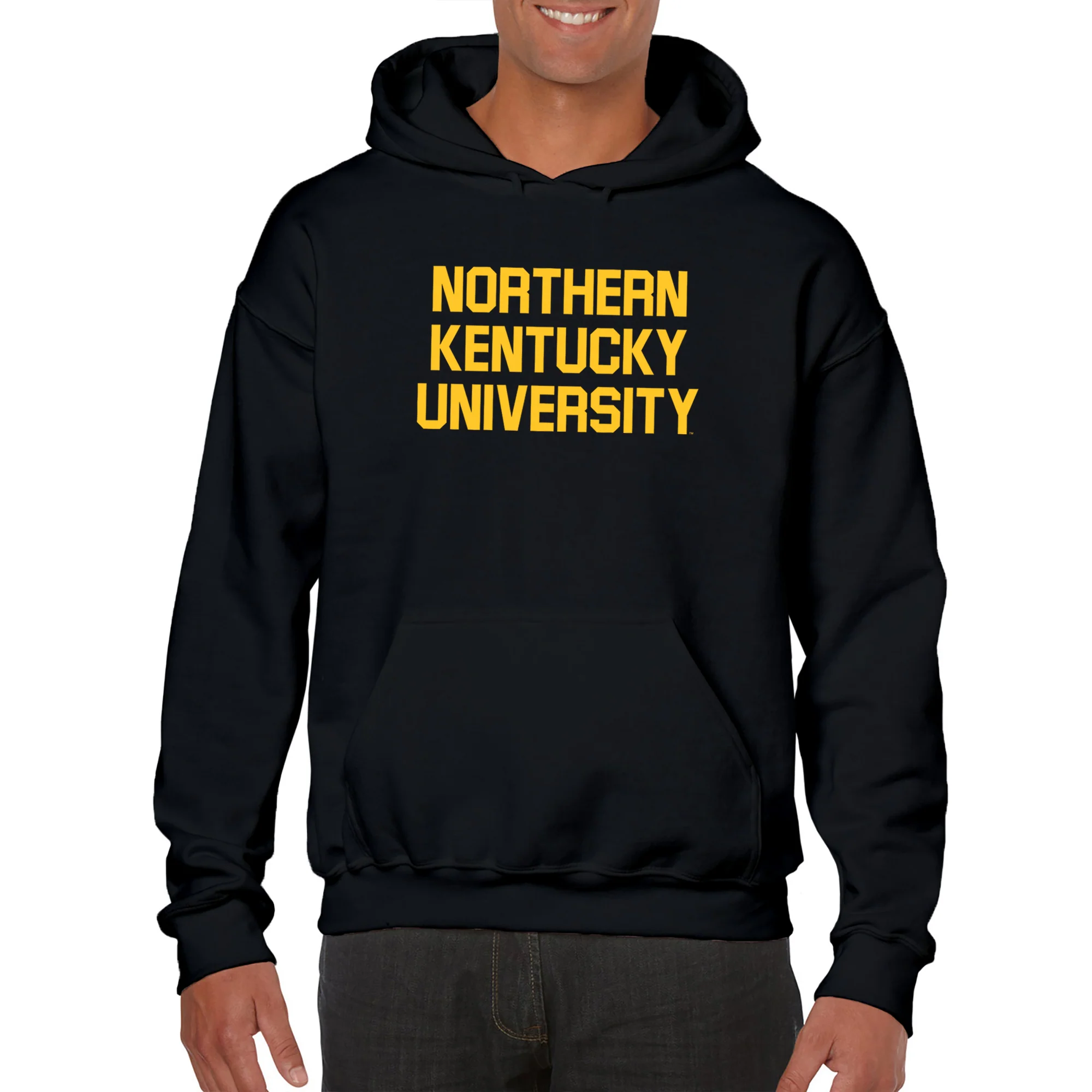 Northern Kentucky University Norse Basic Block Heavy Blend Hoodie - Black - Image 3