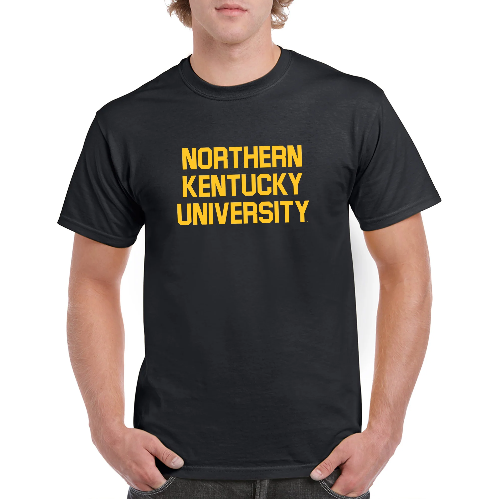 Northern Kentucky University Norse Basic Block Short Sleeve T Shirt - Black - Image 3