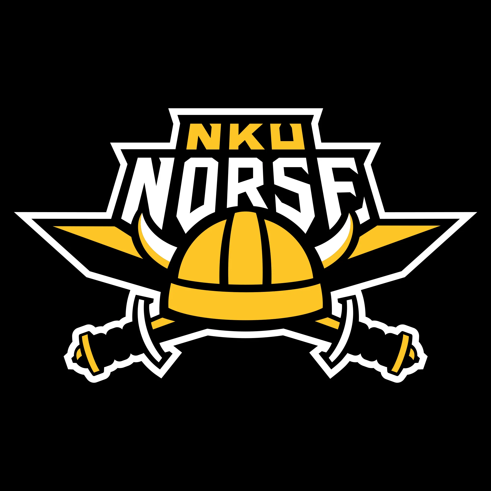 Northern Kentucky University Norse Primary Logo Youth Short Sleeve T Shirt - Black - Image 2