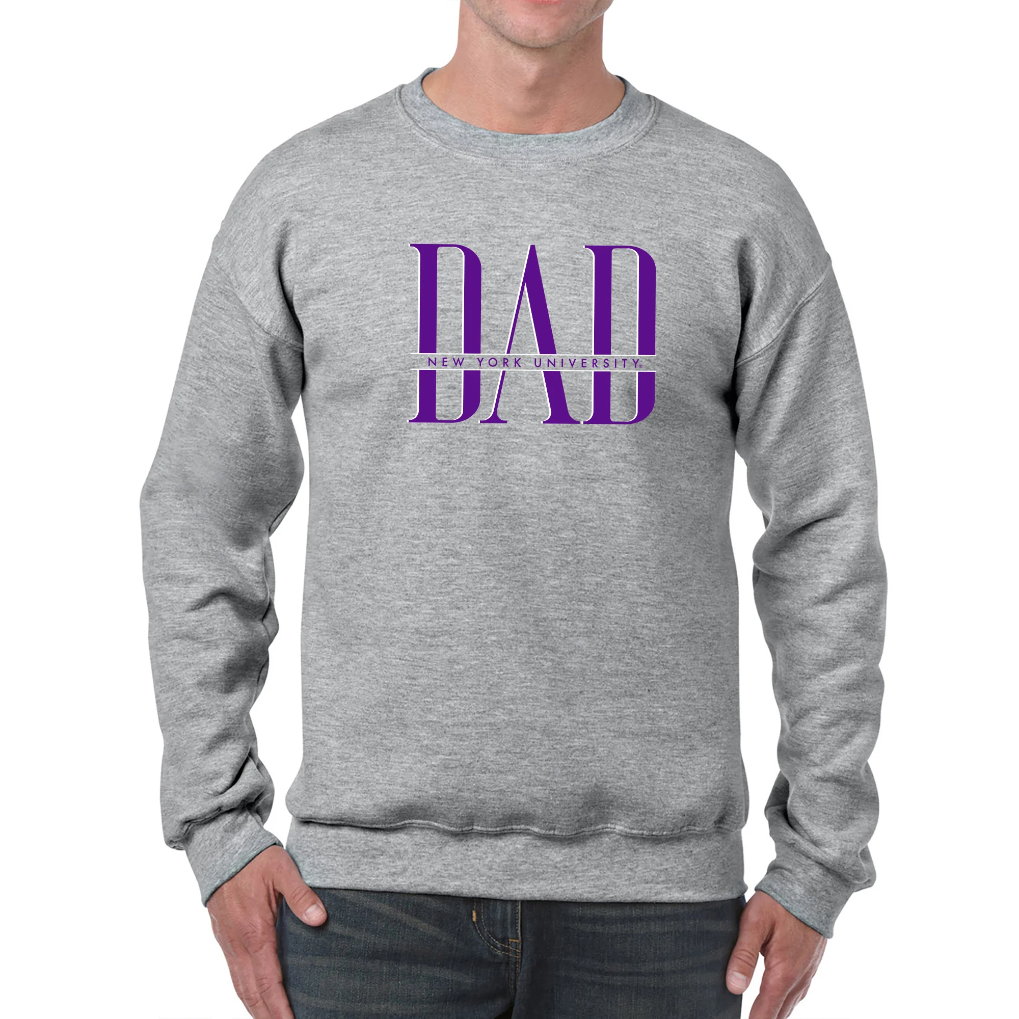 NYU Classic Dad Crewneck - Sport Grey - Image 3