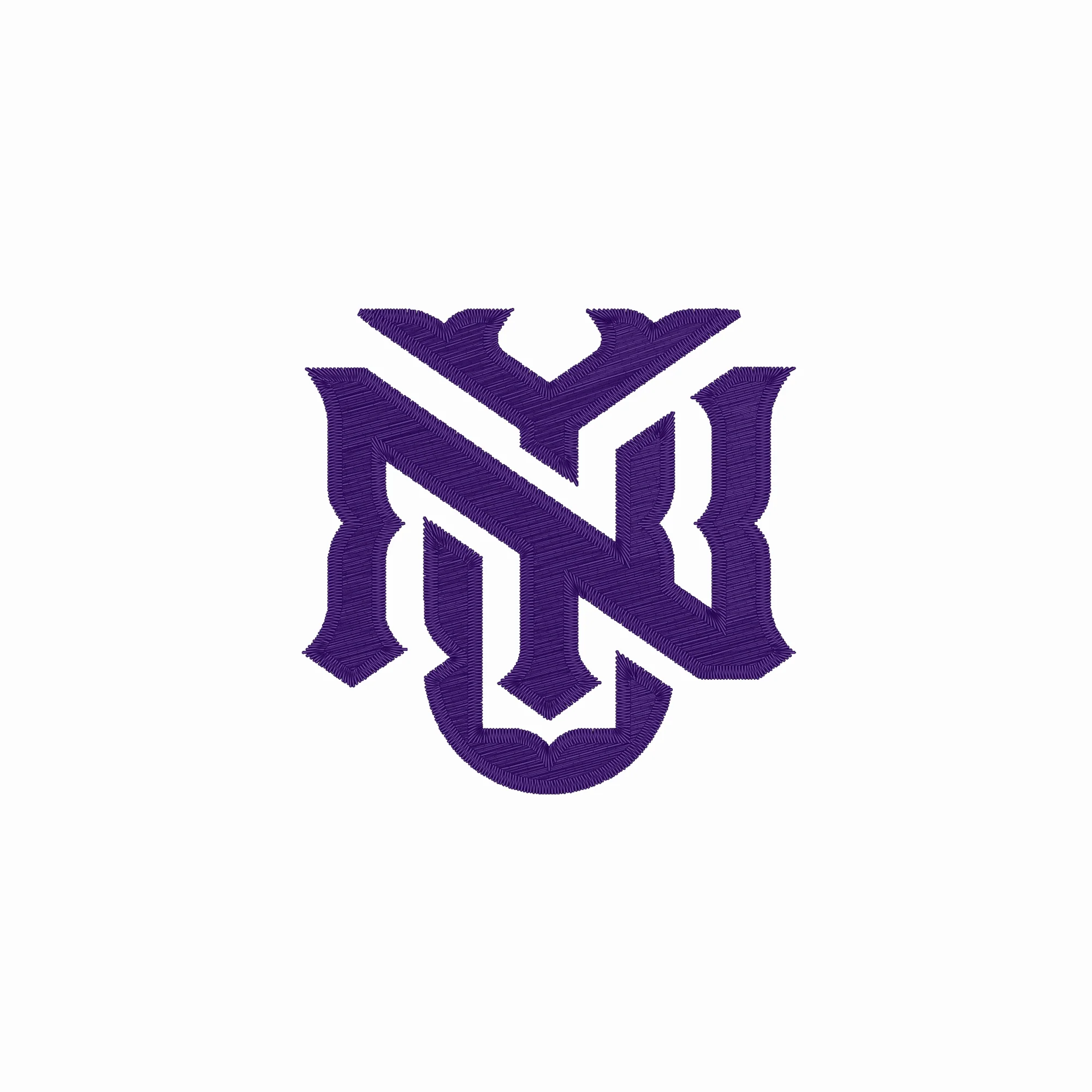 NYU Primary Logo Flatbill Snapback Hat - White - Image 2