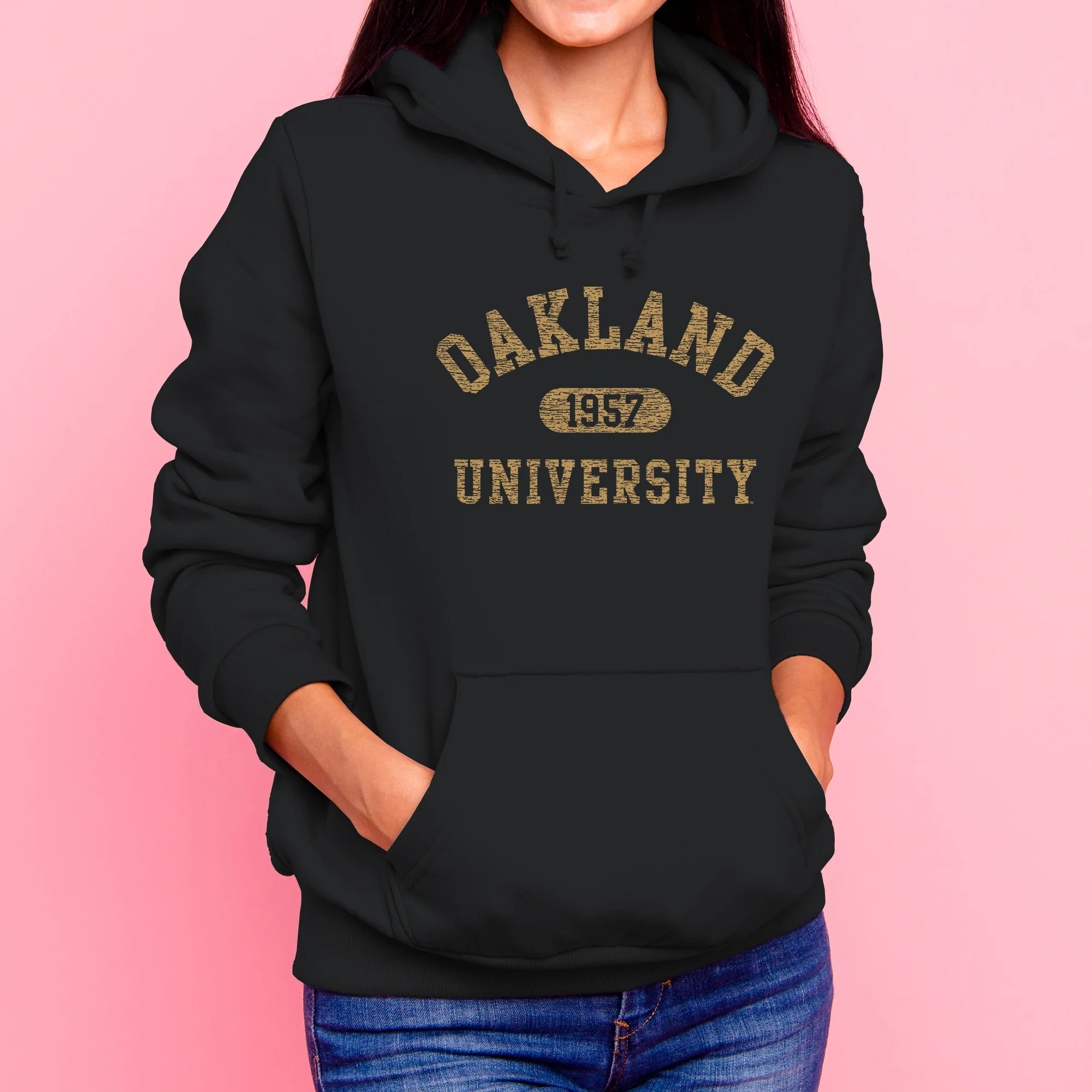 Oakland University Athletic Arch Hoodie - Black - Image 4