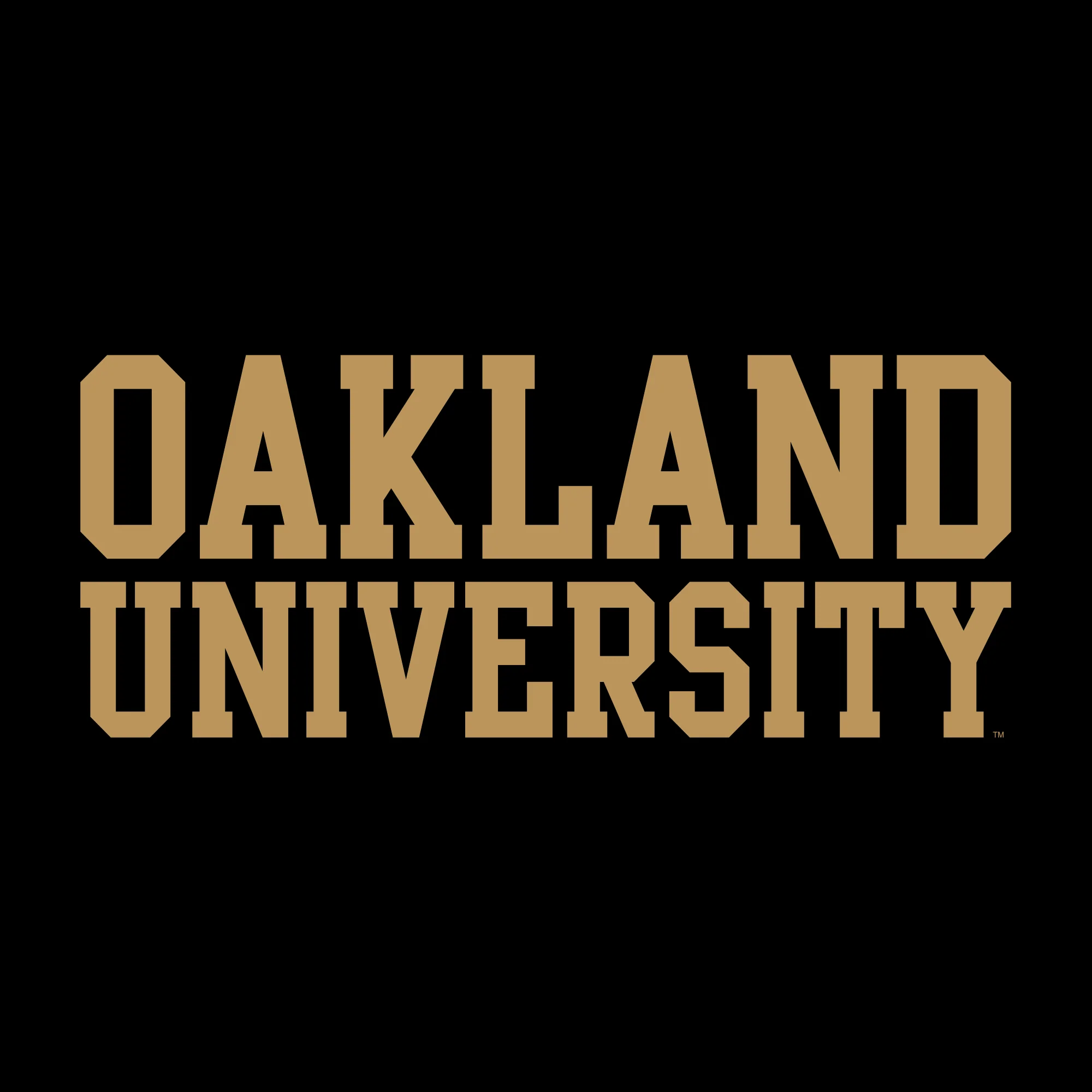 Oakland University Golden Grizzlies Basic Block Hooded Sweatshirt - Black - Image 2
