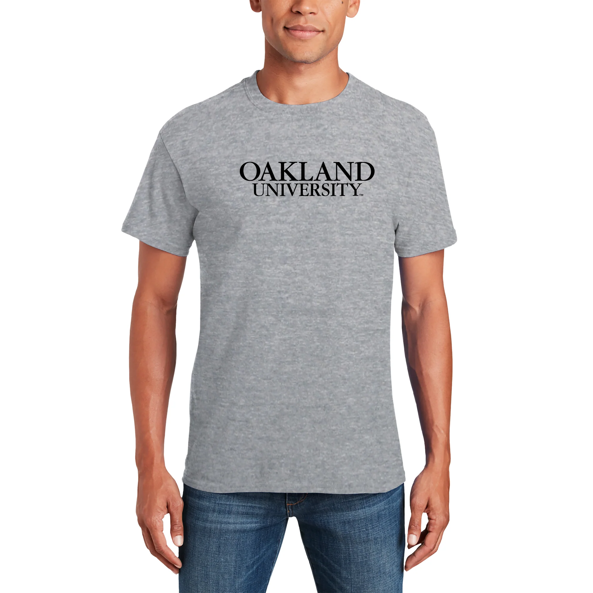Oakland University Institutional Logo T-Shirt - Sport Grey - Image 3