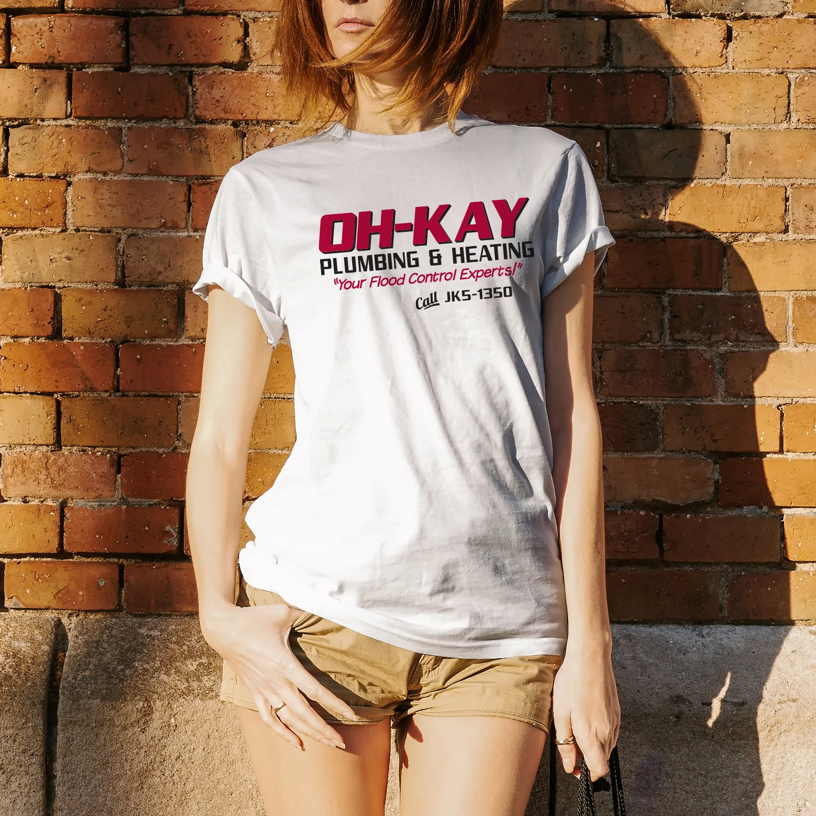 Oh-Kay Plumbing & Heating - Funny, Wet Bandits, Alone at Home, Christmas Movie T Shirt - White - Image 5