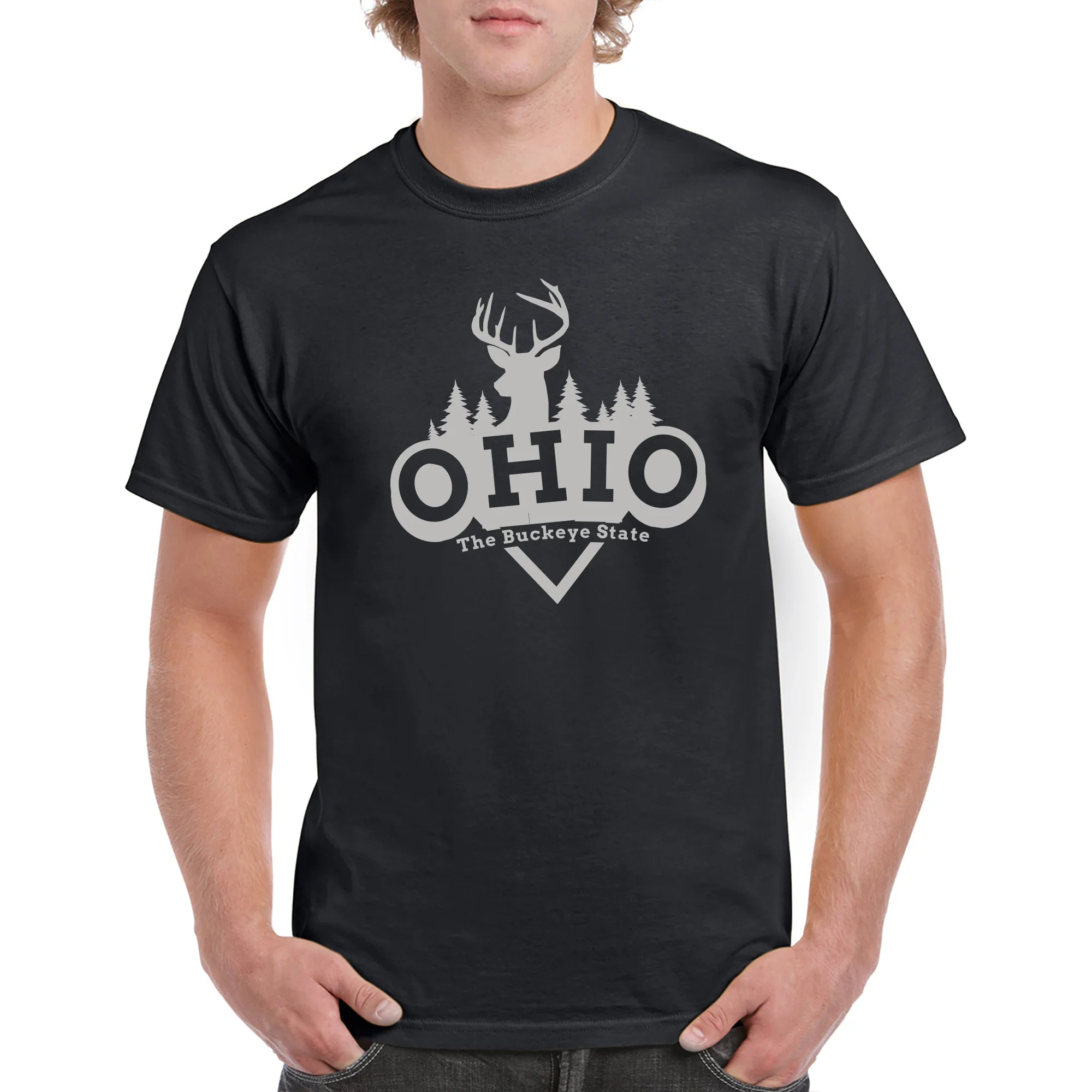 Ohio Deer Arch T-Shirt - Black - Image 3