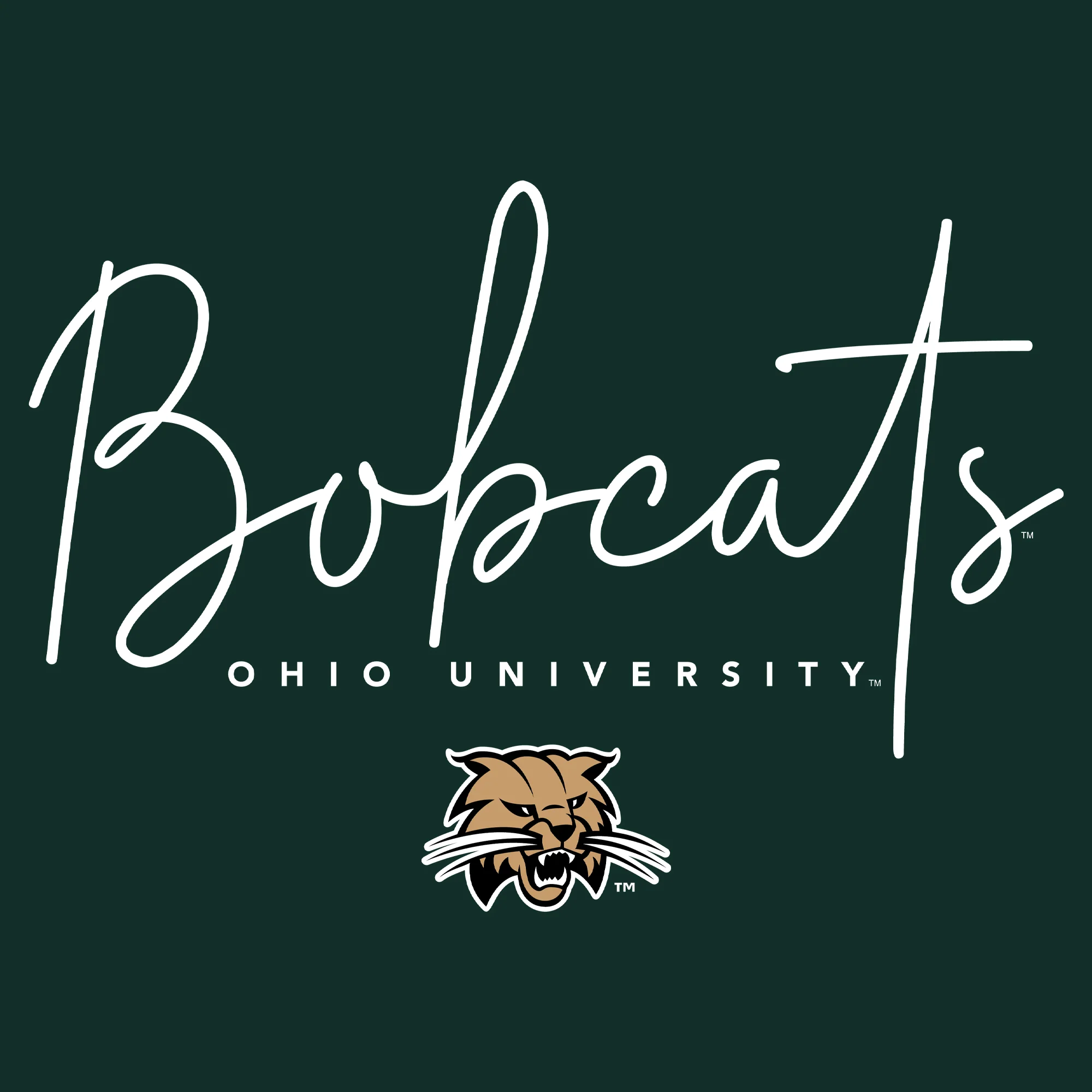 Ohio University Thin Script Women's T-Shirt - Forest - Image 2